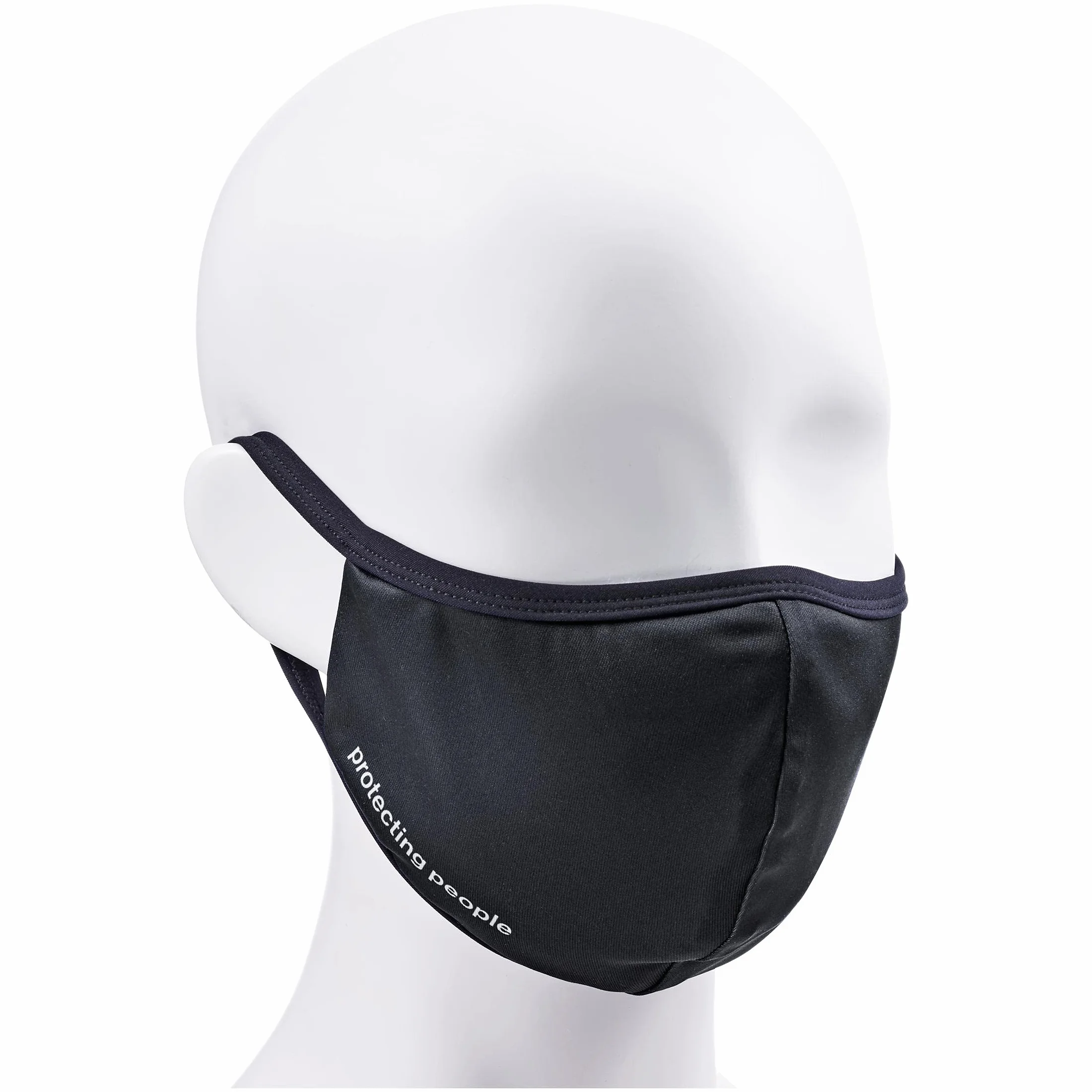 uvex face mask maseczka na twarz - możliwość wielokrotnego użycia i prania - umożliwia dezynfekcję - black - S/M (51-57 cm)