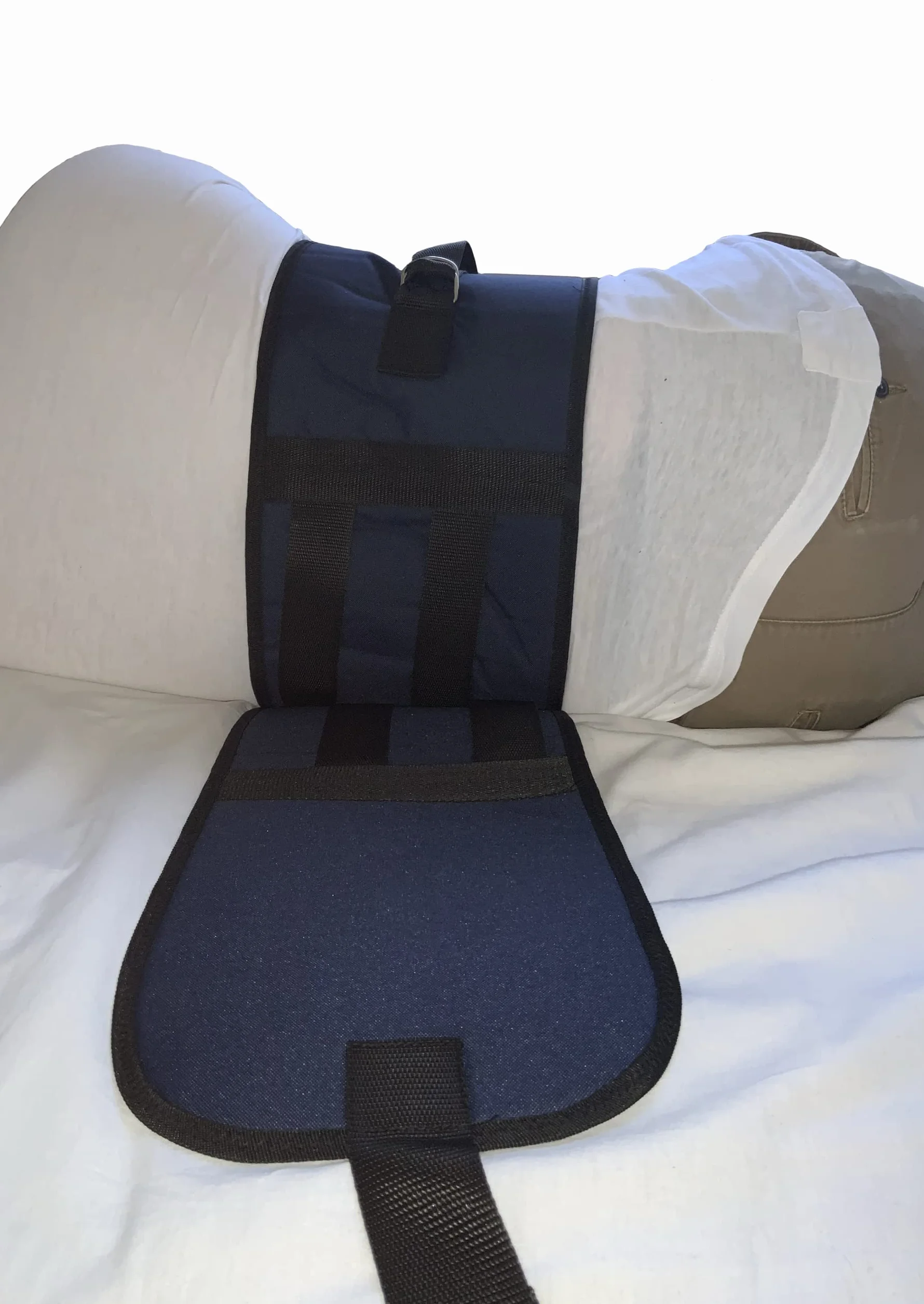 Pas brzuszny do łóżka z rzepem 090-150 cm mocowanie do sommieru