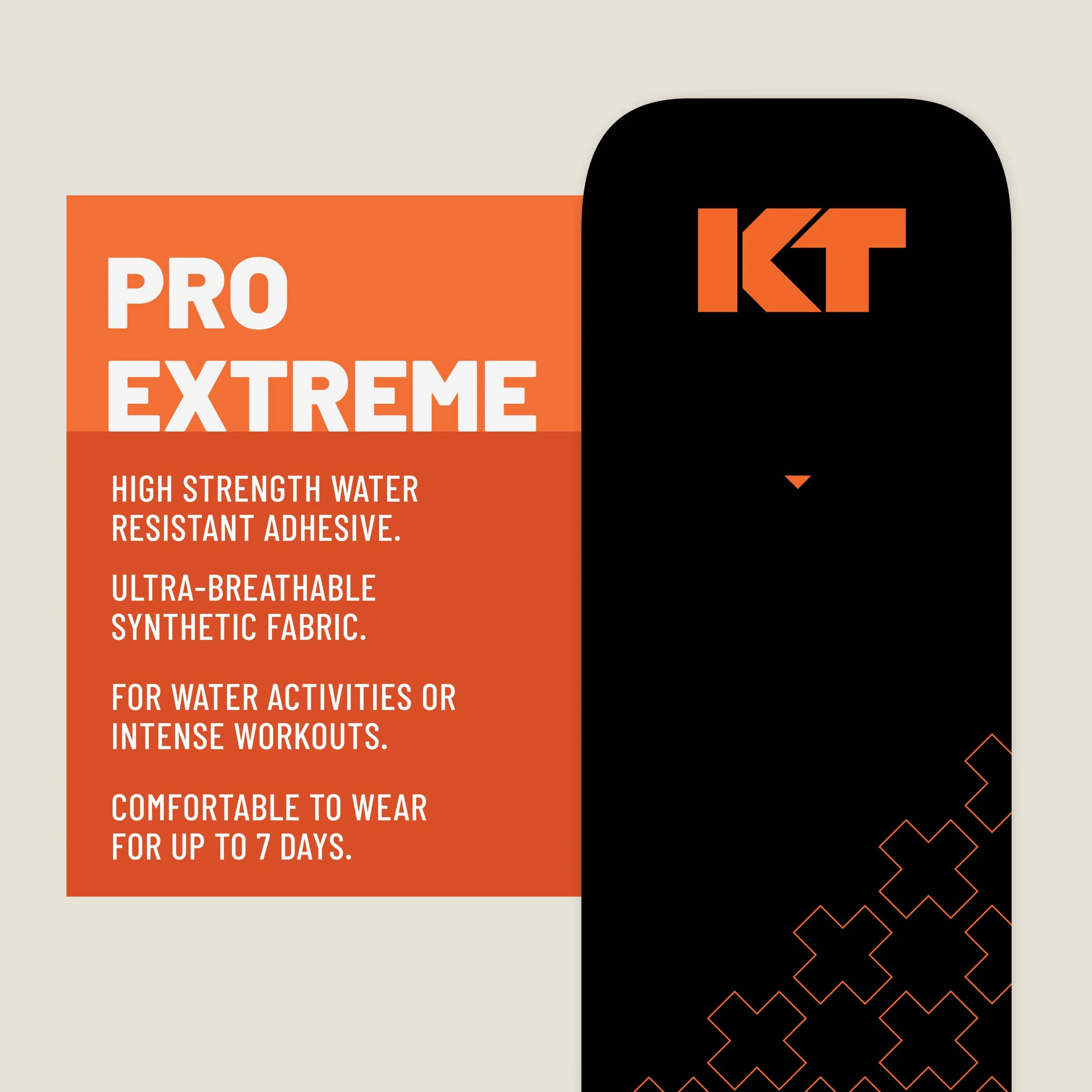KT Tape Pro Extreme syntetyczna taśma kinezjologiczna, czarna, 25,4 cm