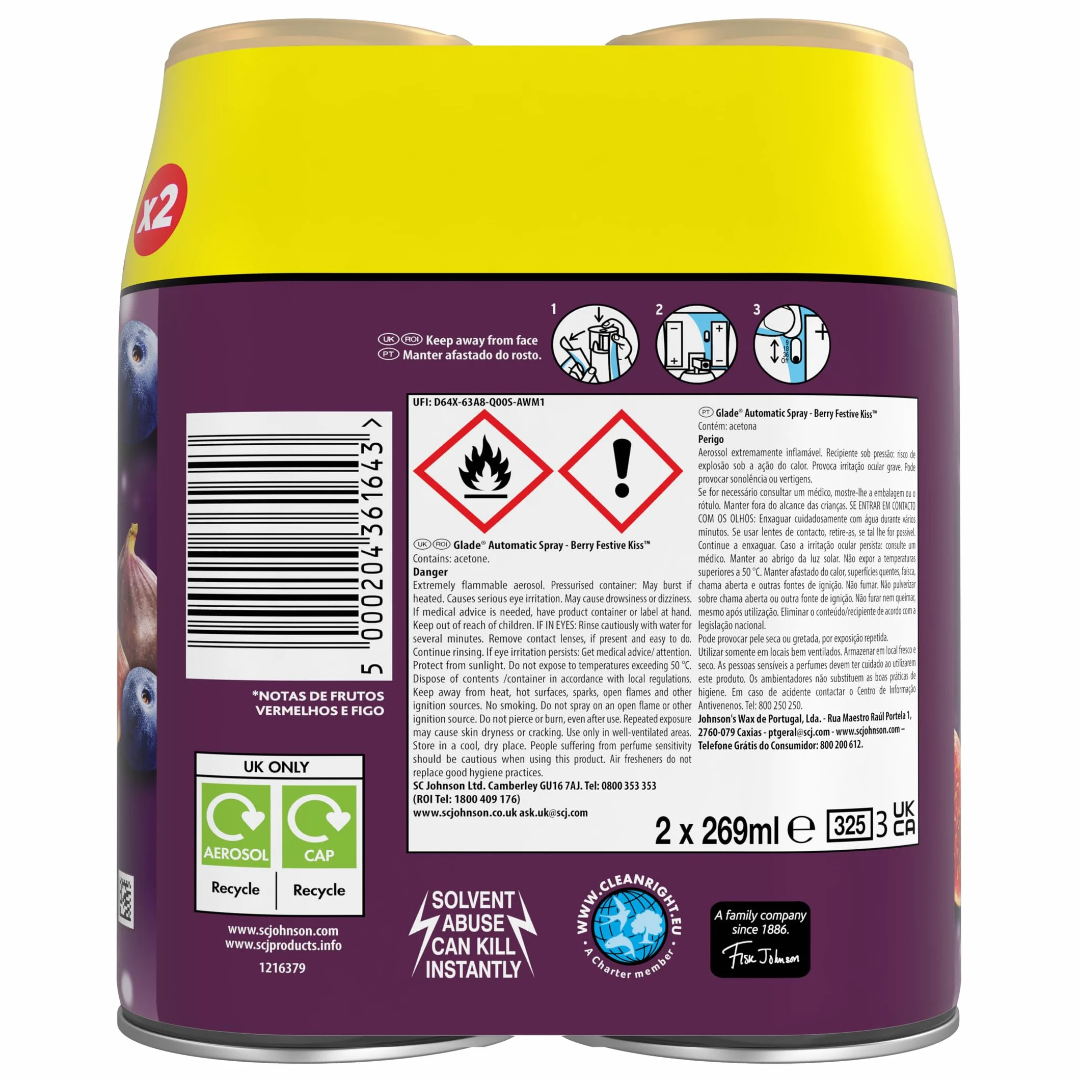 Glade Auto Refill Berry Duo Pack 2 x 269 ml