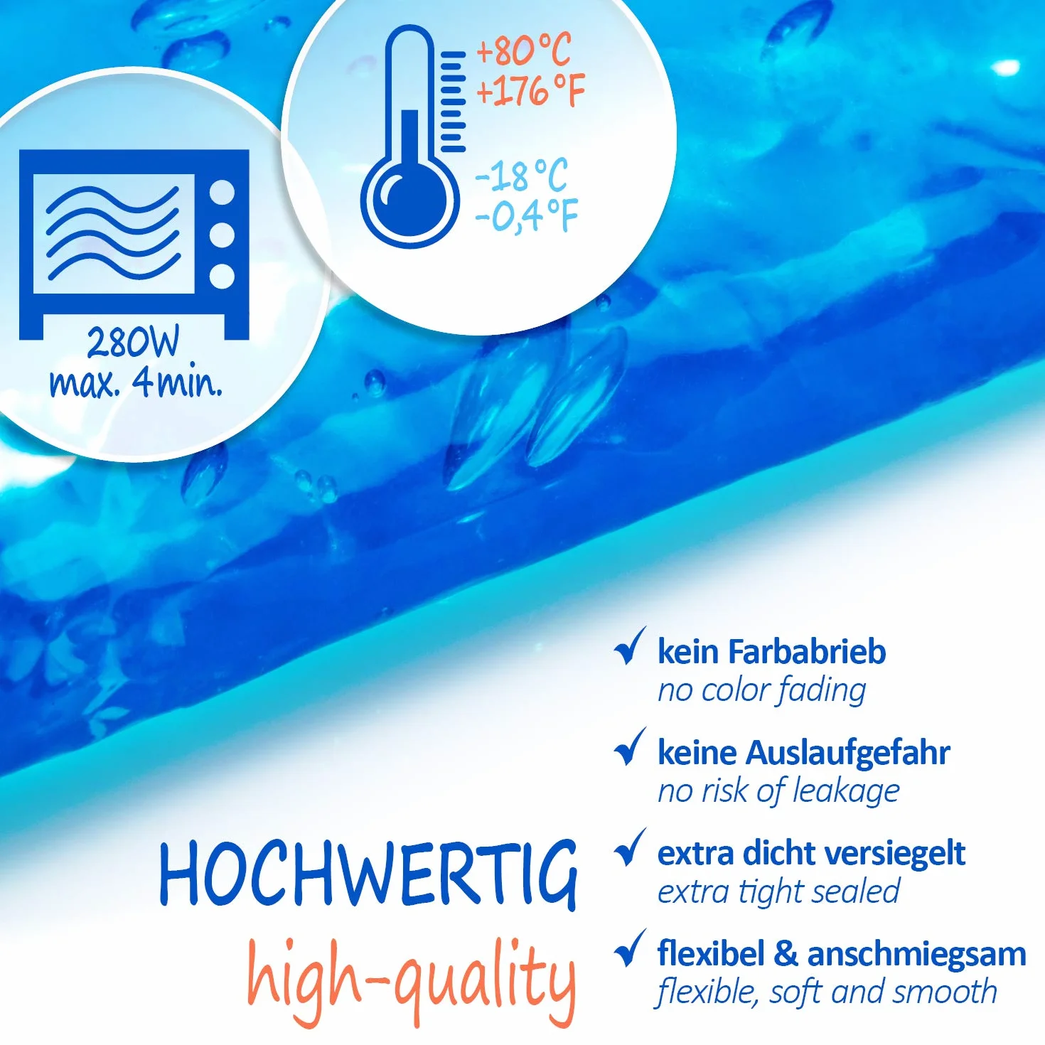 COM-FOUR® 3x kompresy w 3 róznych rozmiarach z oslona, kompresy na zimno i cieplo - opakowanie ekonomiczne - nadaja sie do mikrofalówki - Made in Germany (3 kawalki)