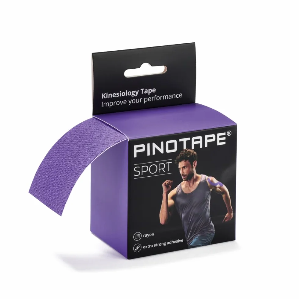 Pinotape Sport 45083 taśma fioletowa, 5 cm x 5 m, fioletowa, taśma kinezjologiczna