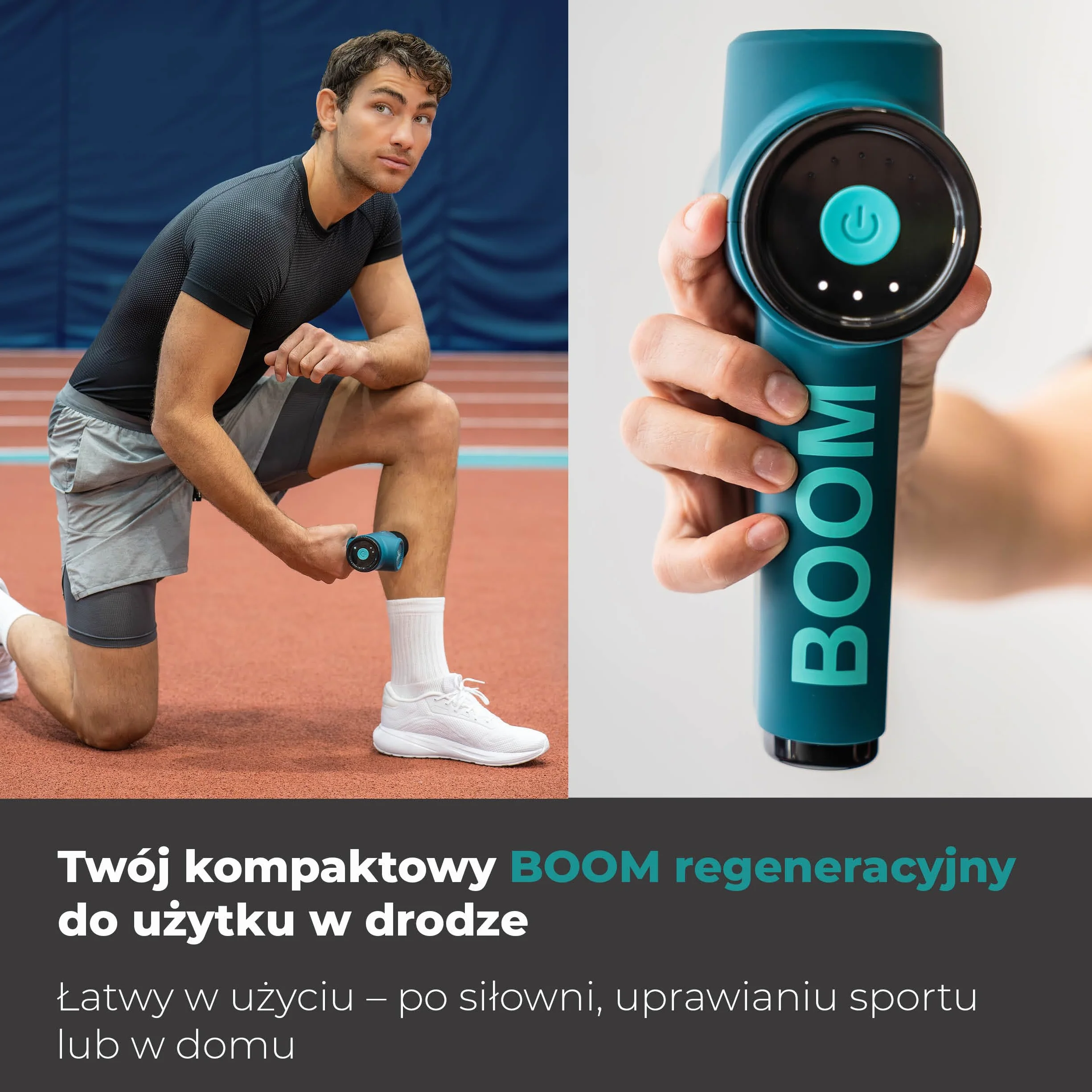 Beurer Pistolet do Masażu AMG 98 BOOM, Kompaktowy z 4 Nasadkami, 5 Poziomami Intensywności, Akumulator
