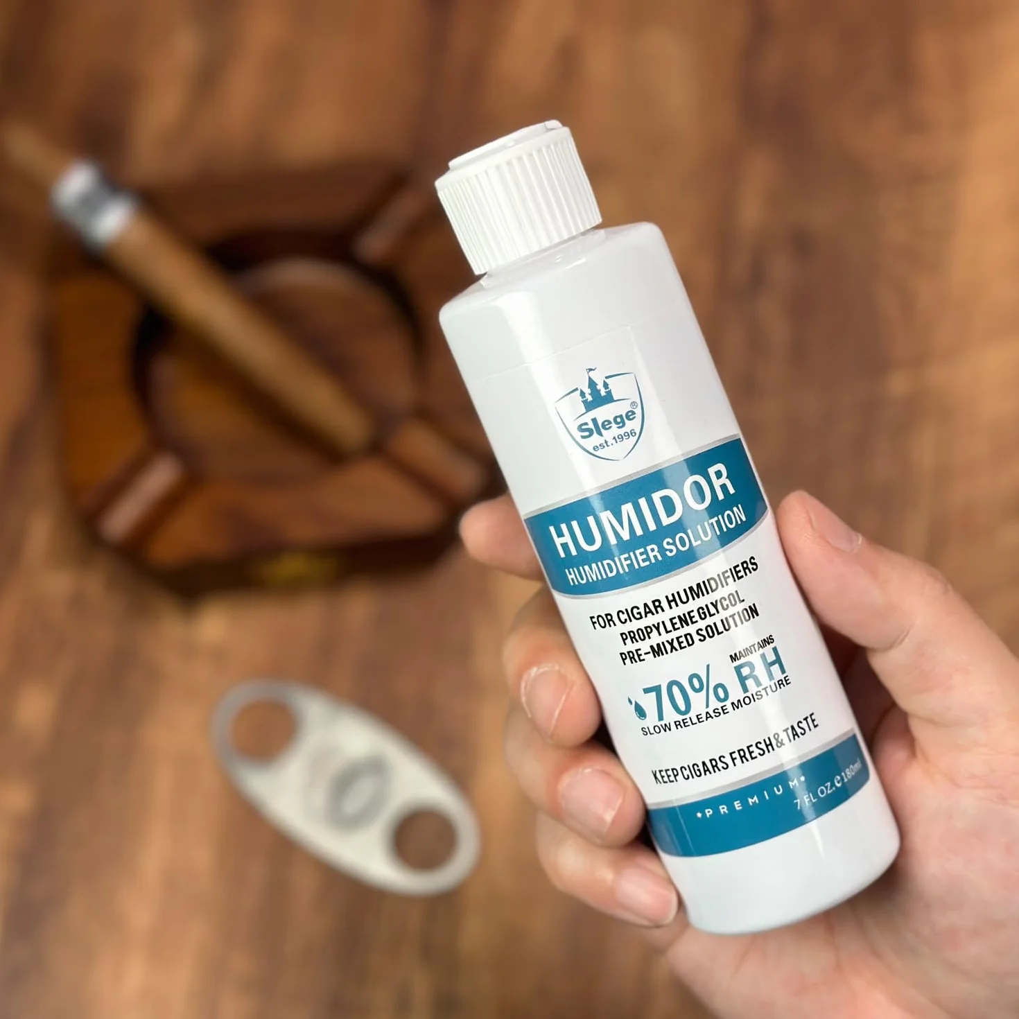 Humidor Roztwór do cygar,Nawilżacz, roztwór do nawilżania Cygar Humidor Solution, glikol propylenowy, płyn wstępnie mieszany (7 fl oz) x 2 butelki
