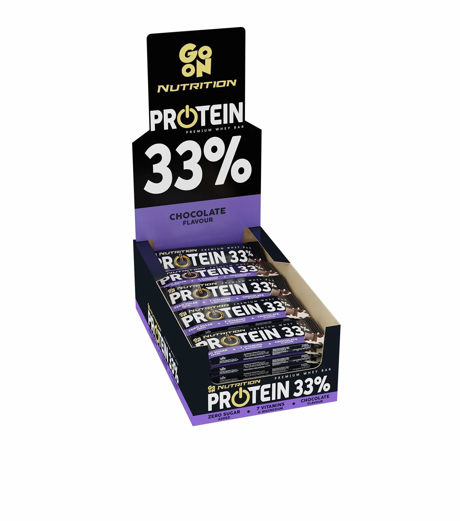 GoOn NUTRITION Baton proteinowy czekoladowy 25x50 g bez cukru 33%