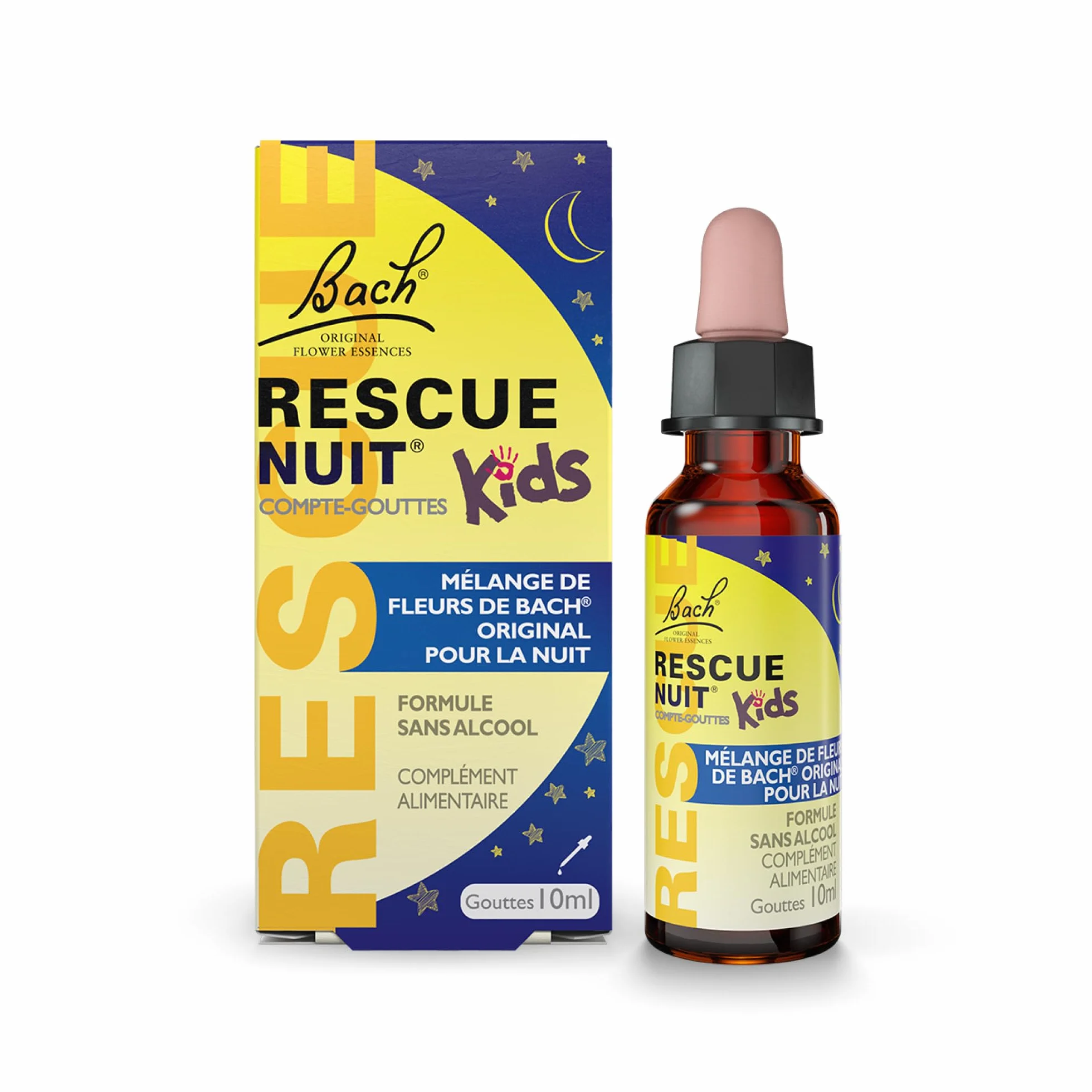Rescue Night Kids zakraplacz, bierze udział w spokojnych nocy, bez alkoholu, wegańskie, suplement diety, 1 butelka z kroplami x 10 ml