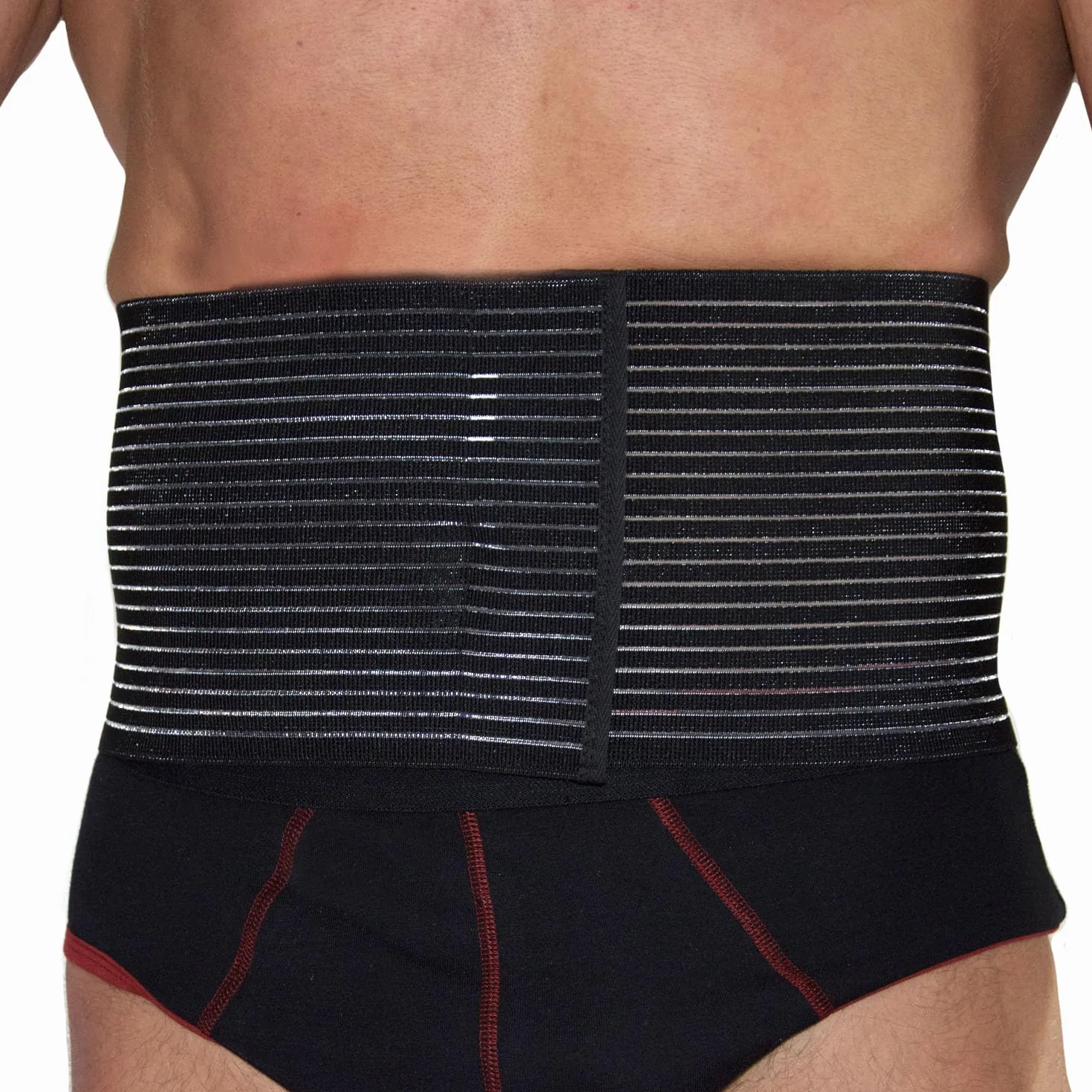 BODYPERFECT Pooperacyjna opaska na brzuch Unisex Korektor pooperacyjny Regulowane zamknięcie XS Czarna
