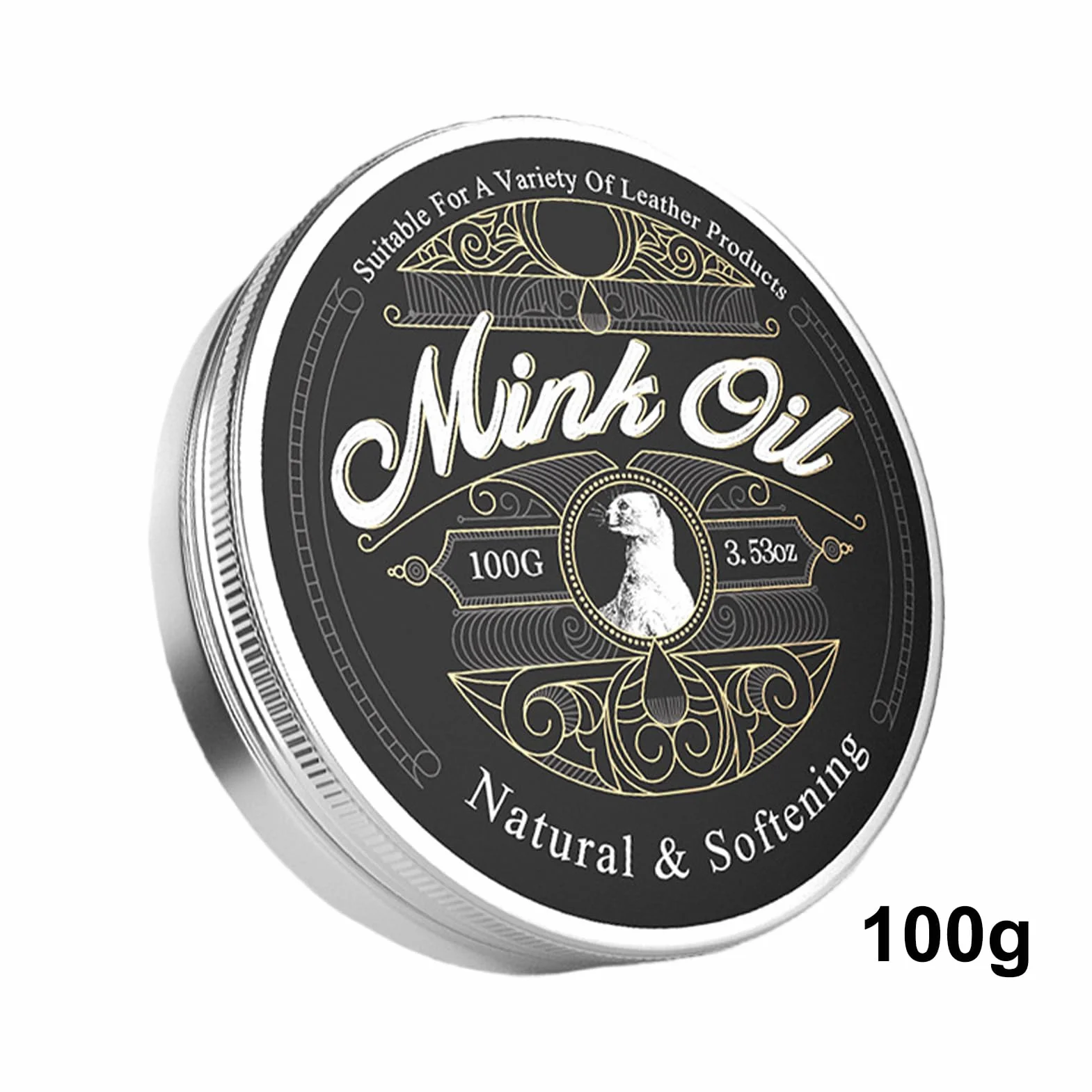 Mink Oil for Leather Care - All-Natural Moisturizing Paste 100g for Boots, Shoes, Bags