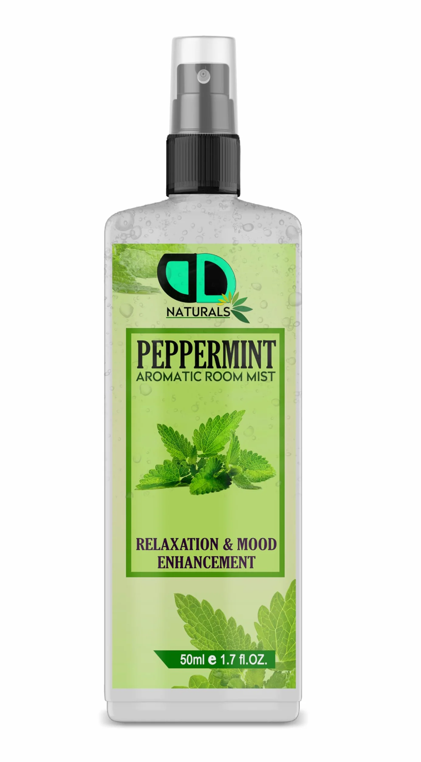 Peppermint Mist Aromatyczny spray do pokoju, odświeżacz powietrza do domu, samochodu i biura, długotrwały zapach, bez dymu, nietoksyczny, mgiełka do poduszek w sprayu, 50 ml