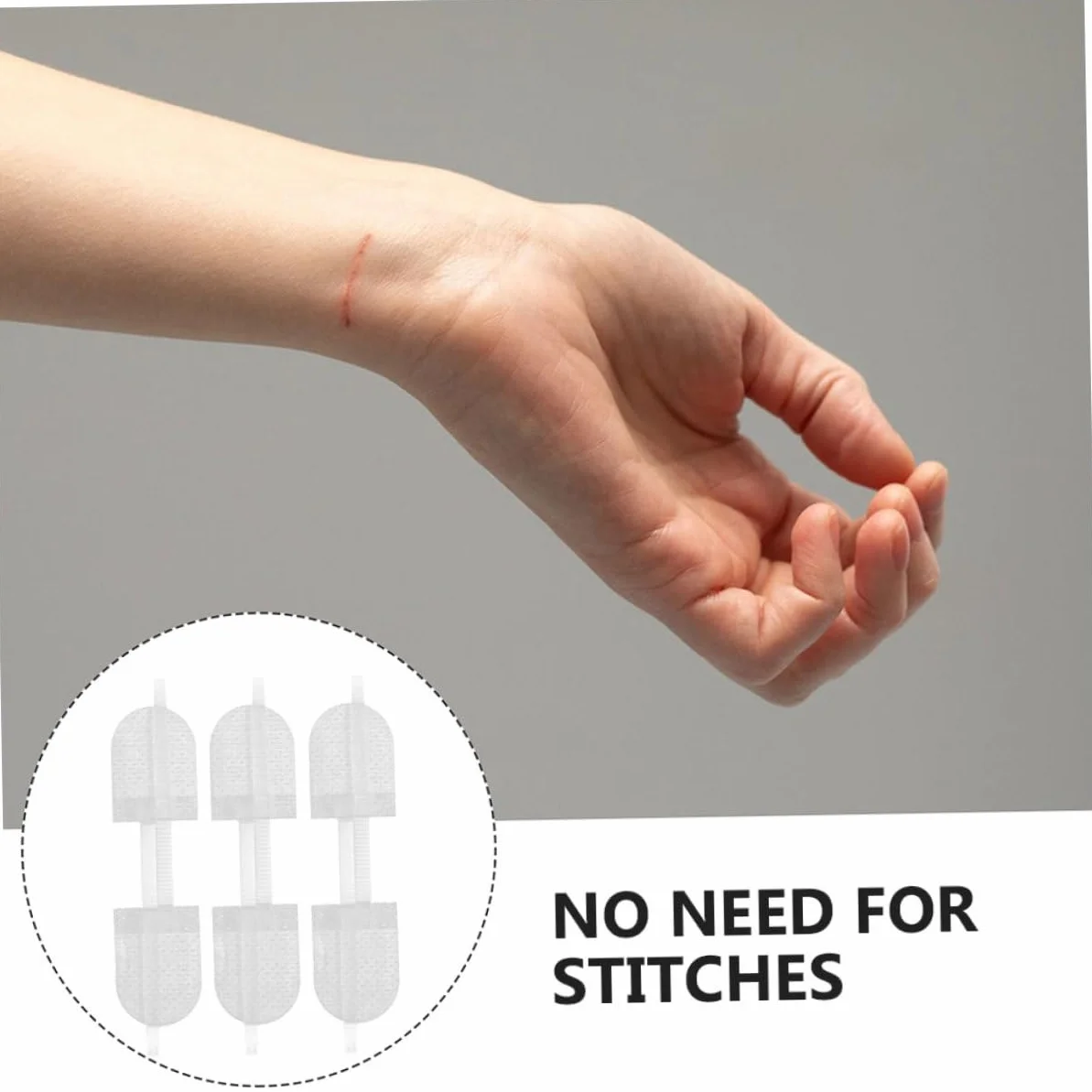 6 Sztuk Quick Stitch Zip Closure Bandages Butterfly Wound Care Strips Breathable Fabric for Finger Knuckle Injuries Portable Secure Adhesion Wound Closure