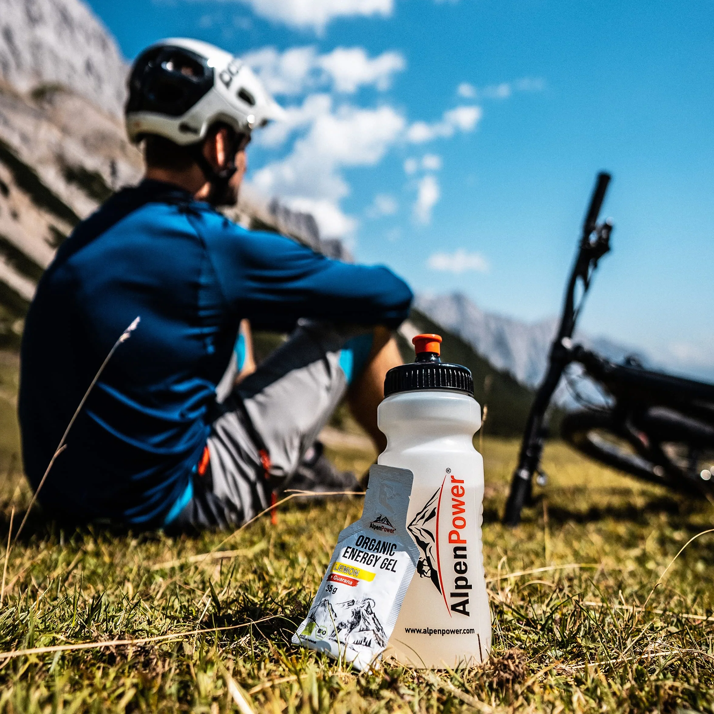 AlpenPower Bio Energy Gel Lemon 12 x 35 g I 100% naturalne składniki, z kofeiną z guarany, szybka i długotrwała energia, bez dodatków, idealny do sportów wytrzymałościowych