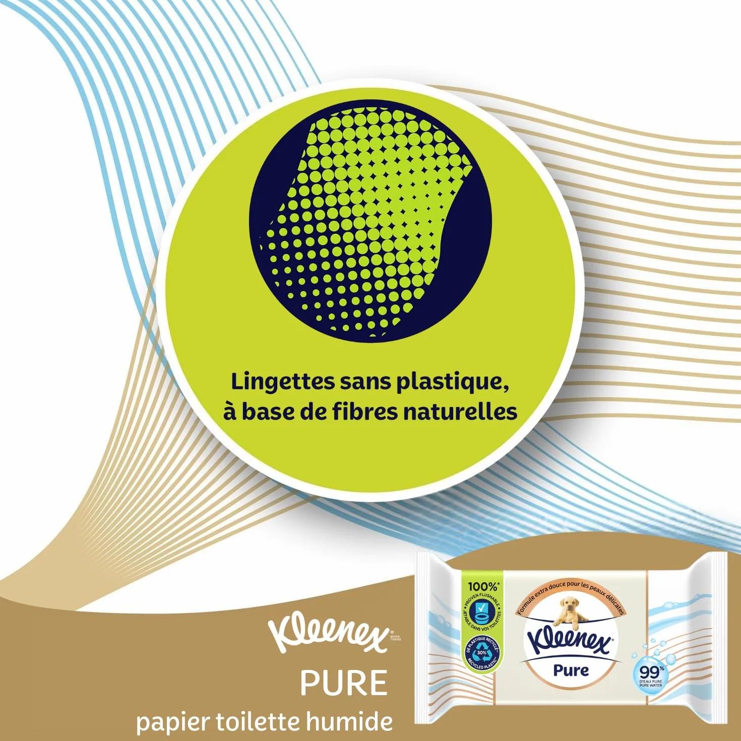 KLEENEX Mokry papier toaletowy 12 opakowań po 38 arkuszy podwójna grubość bez plastiku