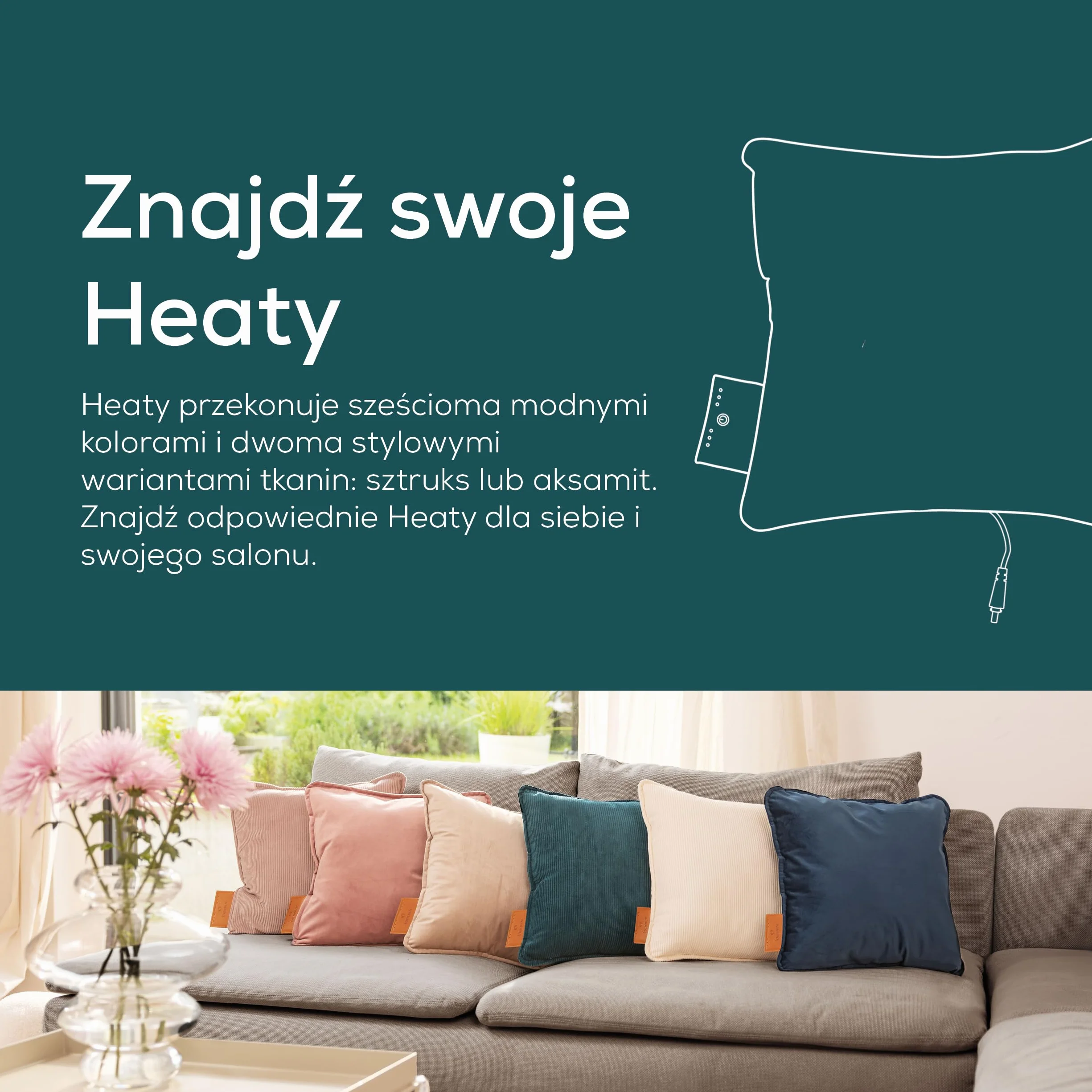 Beurer Heaty Poduszka elektryczna, bezprzewodowa poduszka elektryczna, z automatycznym wyłączaniem i 3 ustawieniami temperatury, z szybkim nagrzewaniem, ciemnozielona