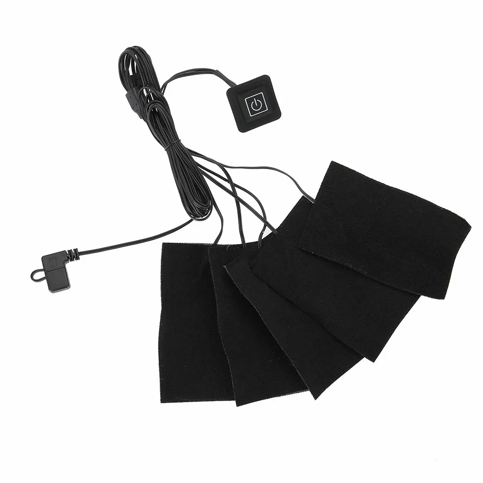 Elektryczna mata grzewcza na USB, 5 przenośnych, wodoszczelnych, składanych podkładek grzewczych, regulowana temperatura, element grzejny, narzędzie do podgrzewania
