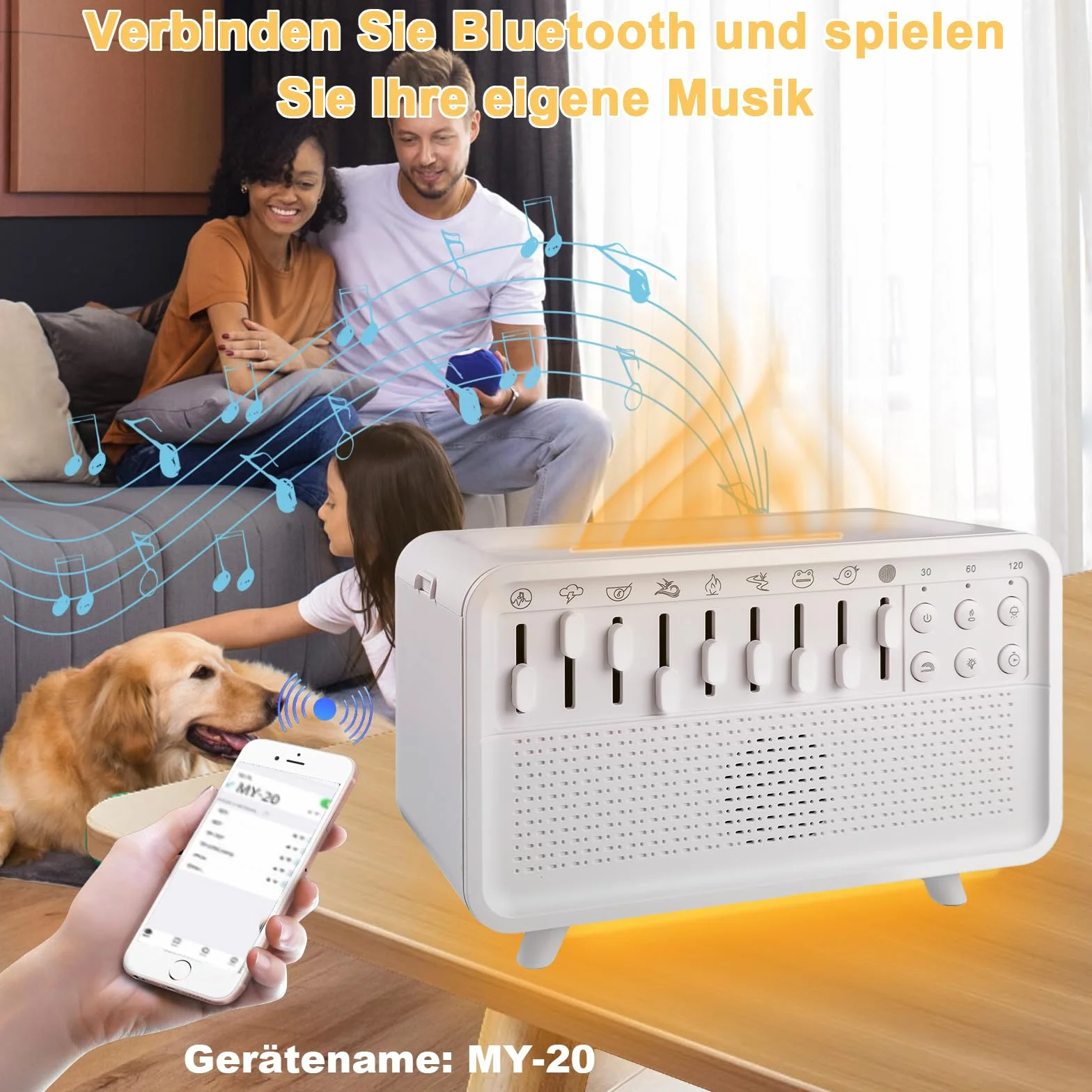 Yoedge White Noise Machine & Night Light Pro - urządzenie dźwiękowe do sypialni z Bluetooth, timerem i dyfuzorem aromatu dla dzieci, niemowląt i dorosłych