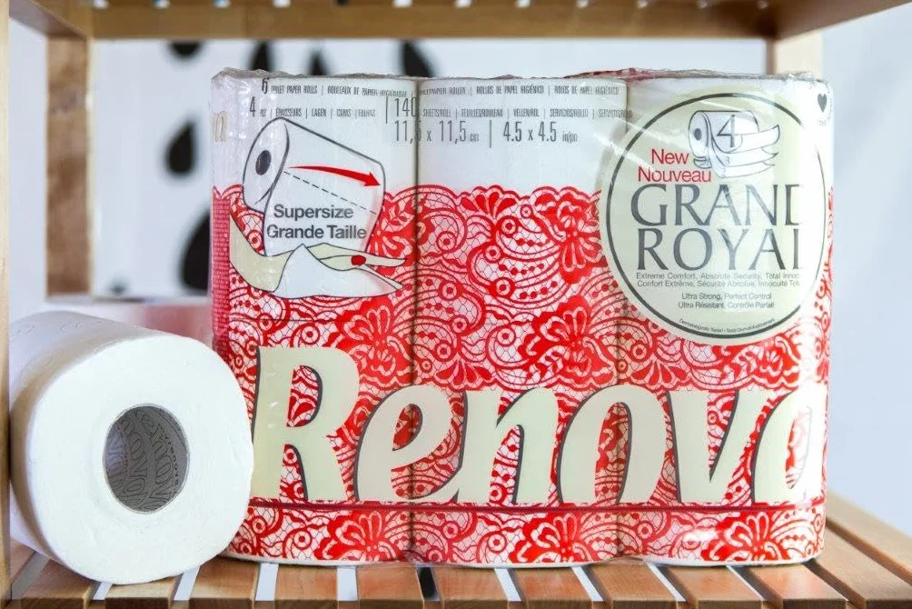 Renova Papier toaletowy Grand Royal 4 warstwy - 18 bardzo dużych rolek premium
