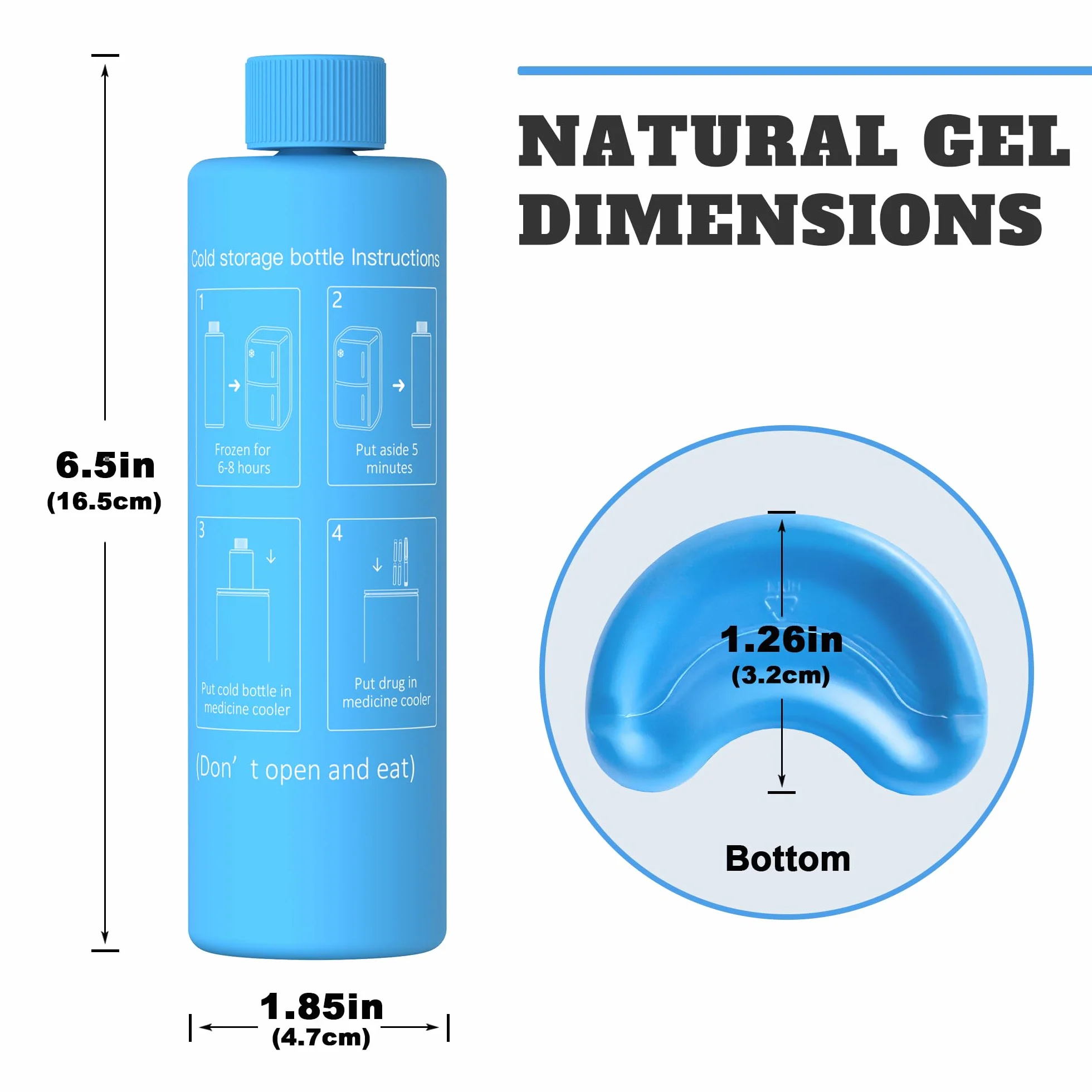 DISONCARE Biogel Ice Pack z zamiennikiem znacznika medycznego QR, do B001/B004, etui podróżne na leki, zatwierdzone przez TSA, rozmiar S