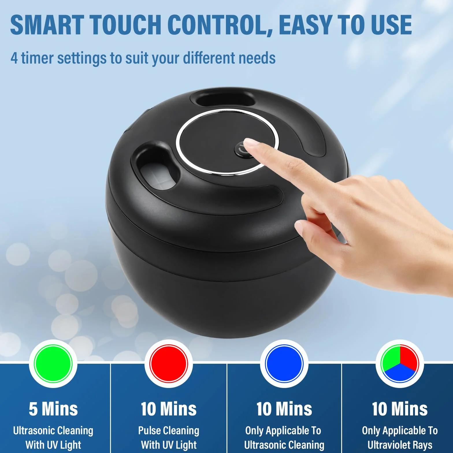 Ultrasonic Retainer Cleaner ultradźwiękowe urządzenie do czyszczenia zębów 45 kHz z promieniowaniem UV 25 W, ultradźwiękowe urządzenie do czyszczenia szyn dentystycznych, protez, kolor czarny