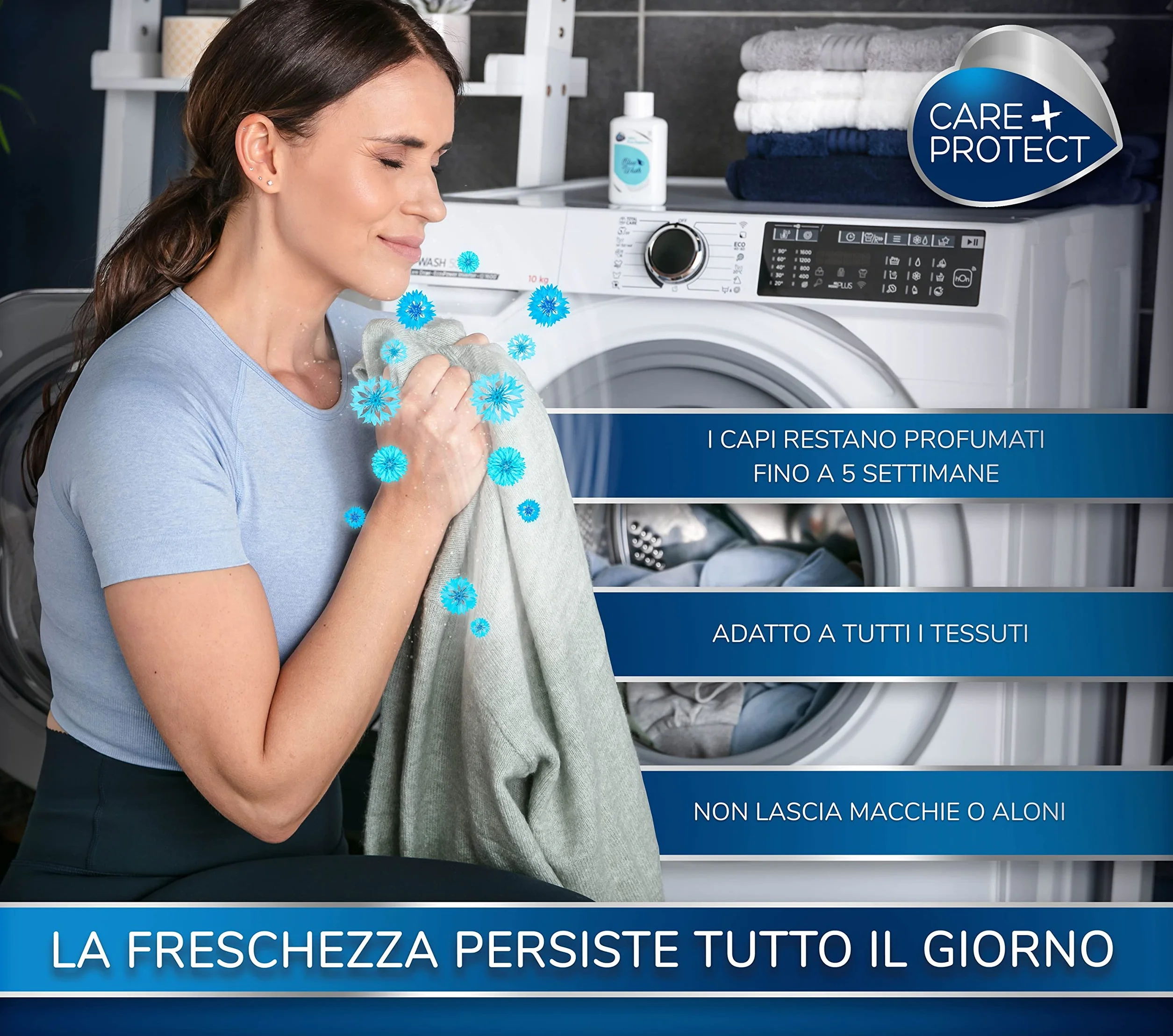 Care + Protect Blue Wash perfumy do prania skoncentrowany zapach 100 ml