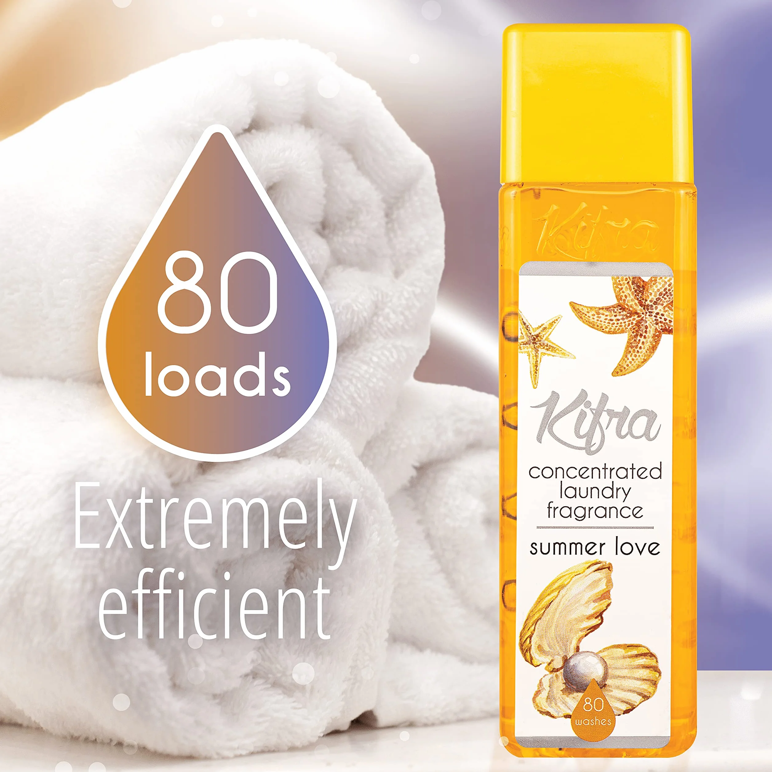 Kifra Summer Love skoncentrowane perfumy do prania, 200 ml, 80 cykli prania, długotrwały zapach do prania