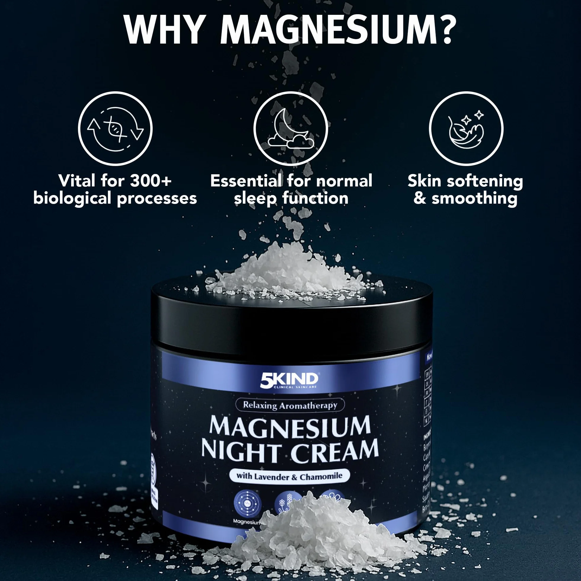 5Kind Magnesium Sleep Cream 100 ml – Relaksujący Magnezowy Balsam z Lawendą i Rumiankiem