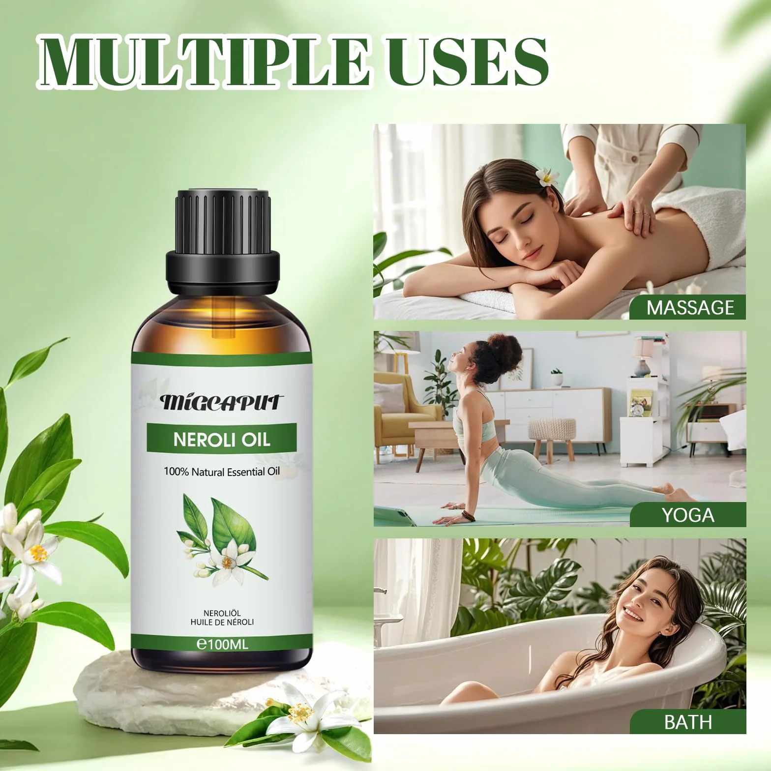 Olejek eteryczny z neroli 100 ml naturalny olejek zapachowy do dyfuzora aromaterapii