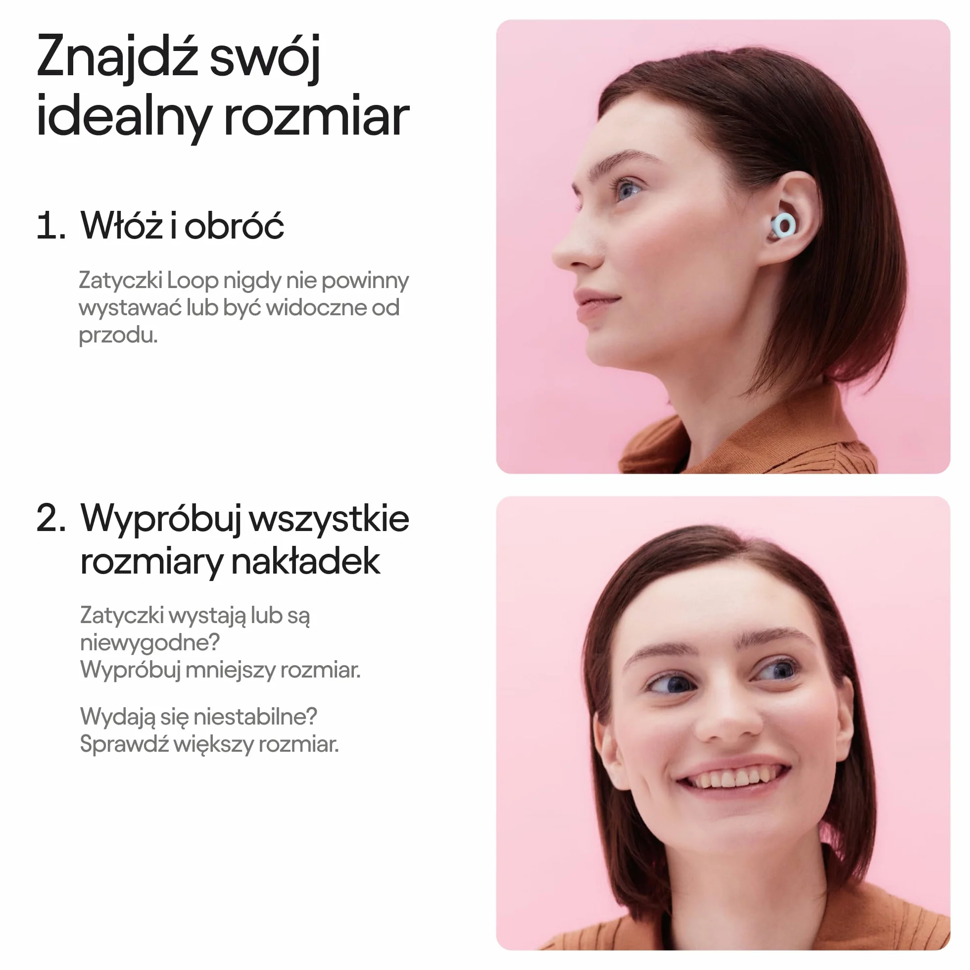 Loop Quiet 2 – tłumiące hałas, wygodne zatyczki wielokrotnego użytku | Sen, głębokie skupienie, podróże, wrażliwość na hałas | Elastyczne ochronniki słuchu | Różne rozmiary | Tłumienie 24 dB (SNR)