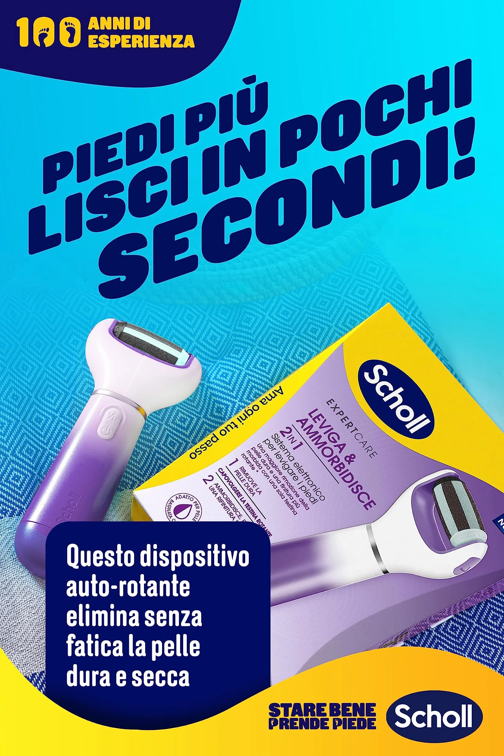 Scholl Expertcare 3198213 Pilnik, Biały/Fioletowy, 1 Sztuka