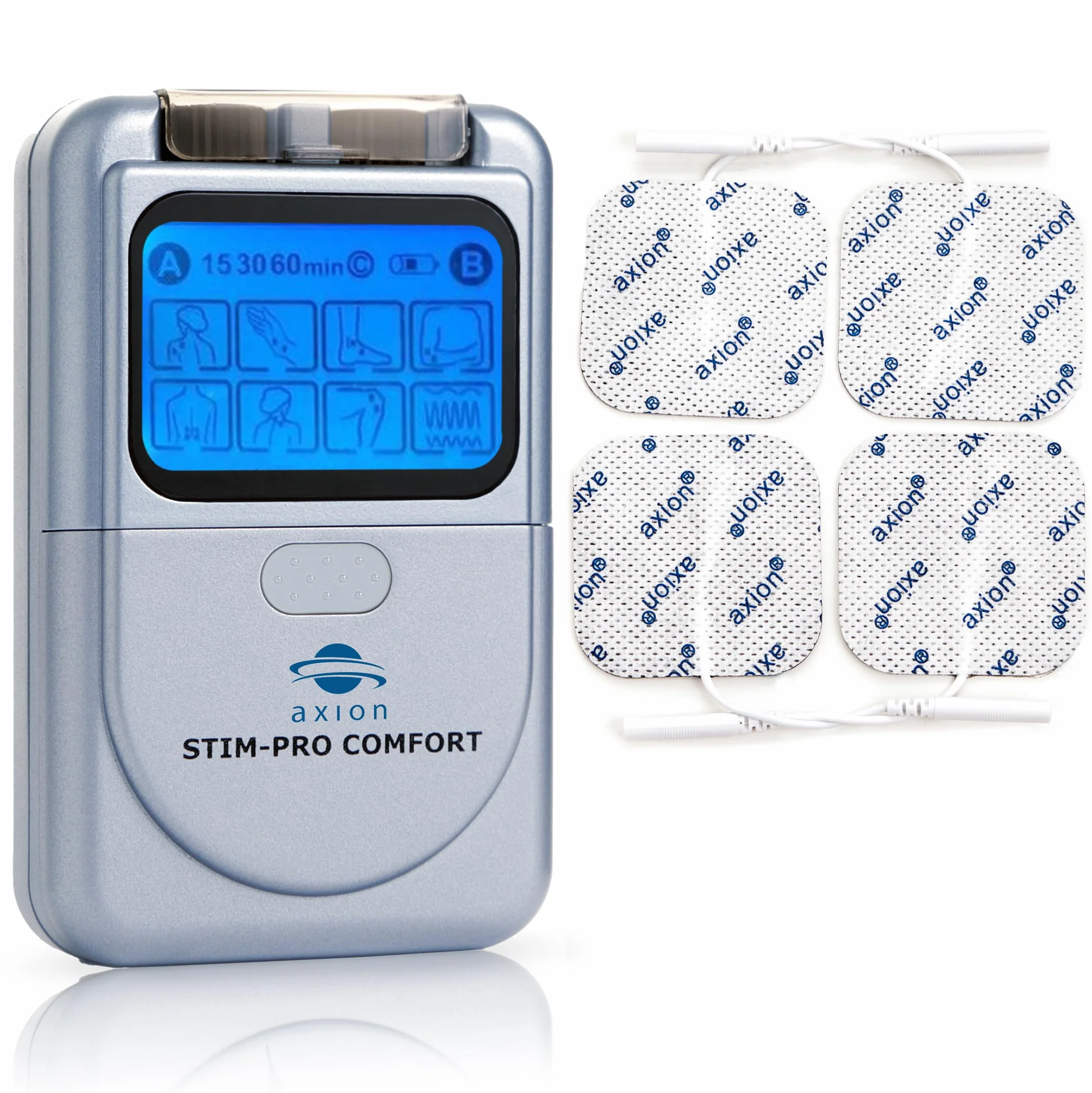 Elektrostymulator TENS STIM-PRO Comfort 2-kanałowy z 4 elektrodami żelowymi