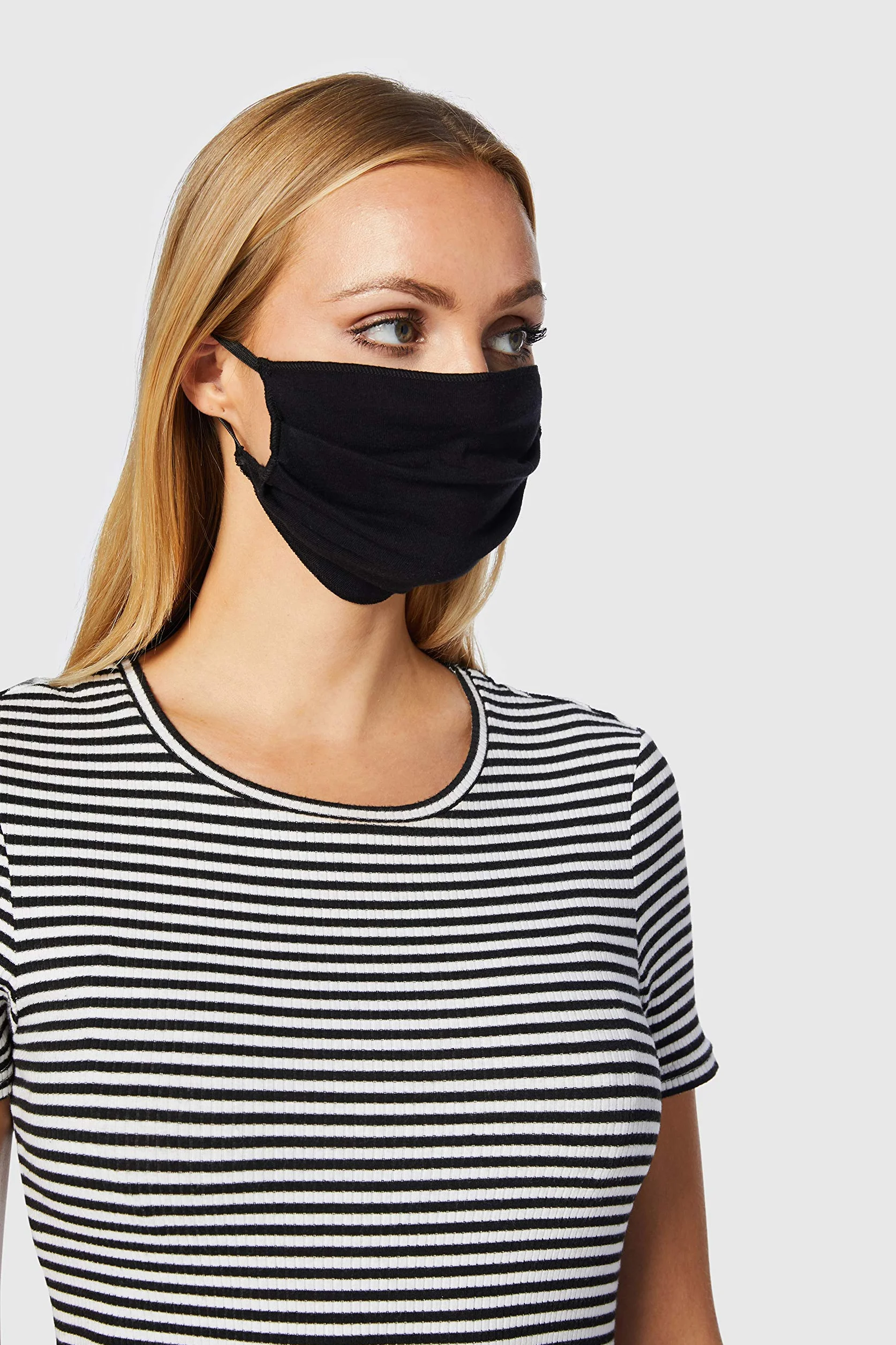 Maski Ochronne Pleated Face Mask Czarne 10 Sztuk
