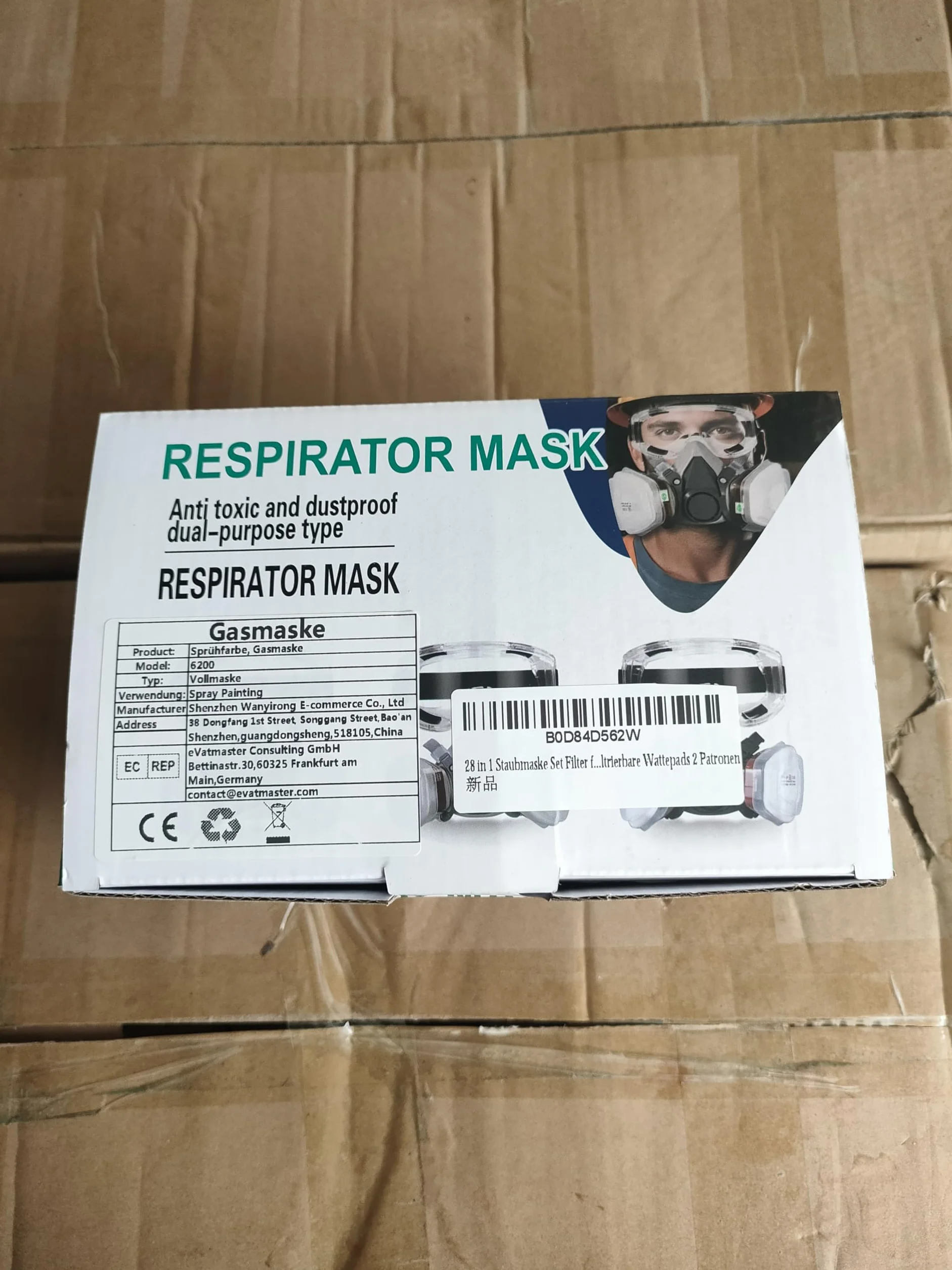 28 w 1 maska przeciwpyłowa na twarz, zestaw filtrów do pary, piasku, azbestu, gazu, kwasu i amoniaku z okularami ochronnymi, filtrami chroniącymi przed cząsteczkami, maseczkami lakierniczymi i innymi