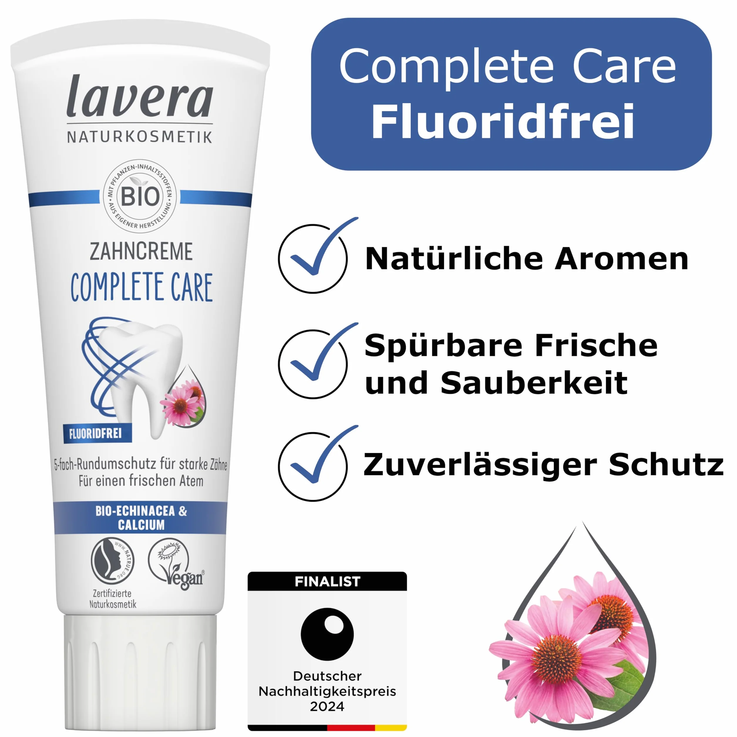 lavera Pasta do zębów Complete Care bez fluorków 75 ml