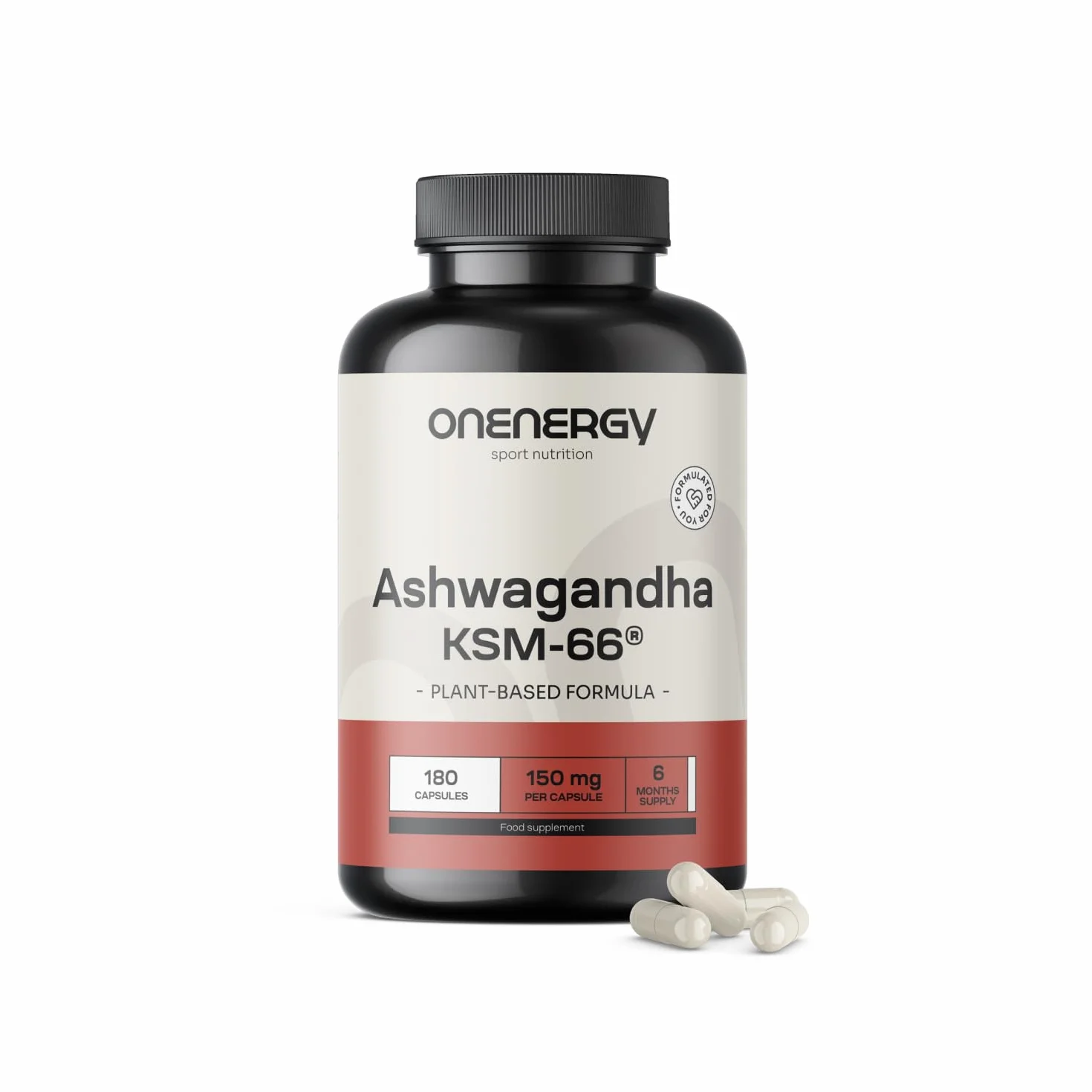 Ashwagandha KSM-66 180 Kapsułek Roślinnych Withania somnifera Wysoko Skoncentrowany