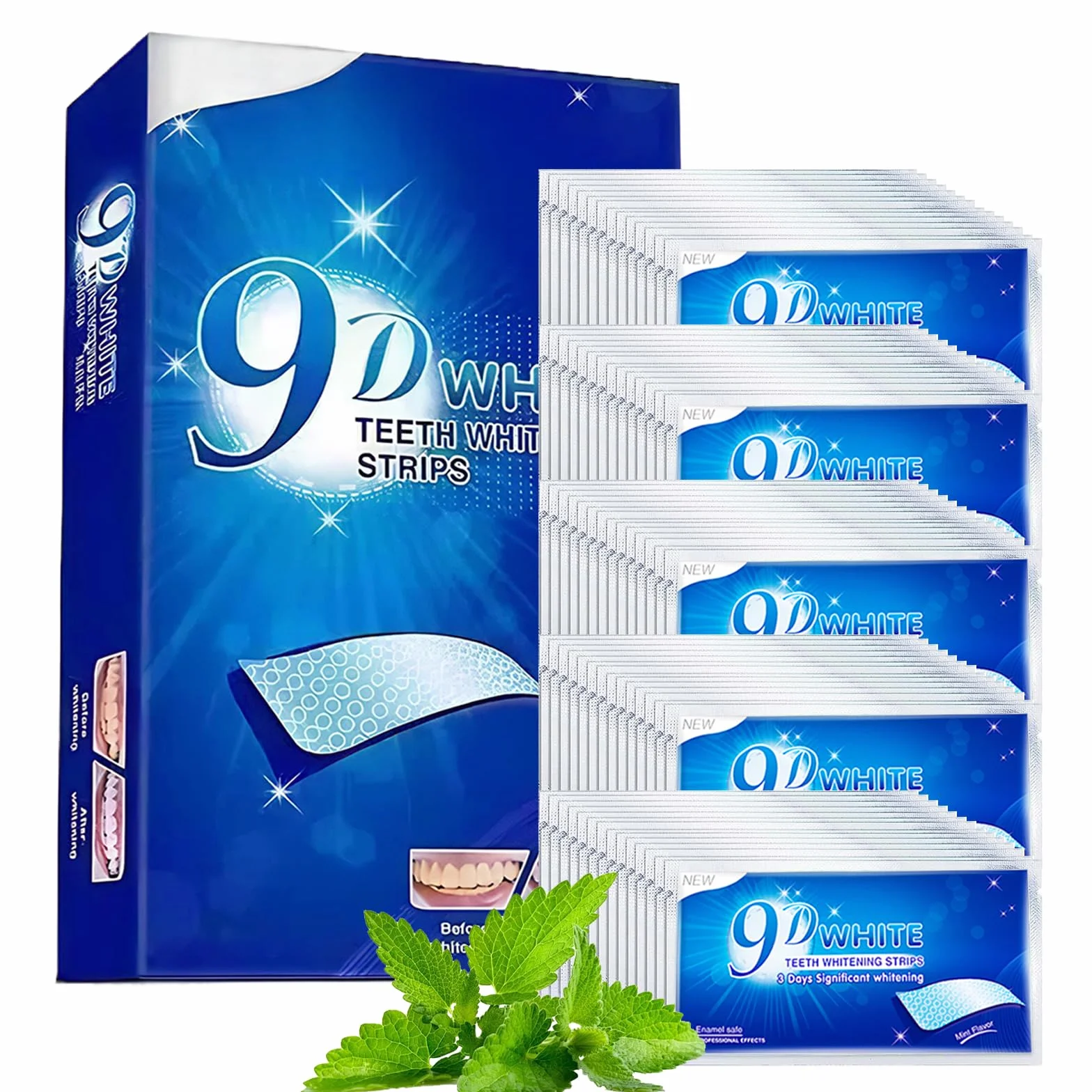 Paski wybielające zęby 70 sztuk z 2 szczoteczkami