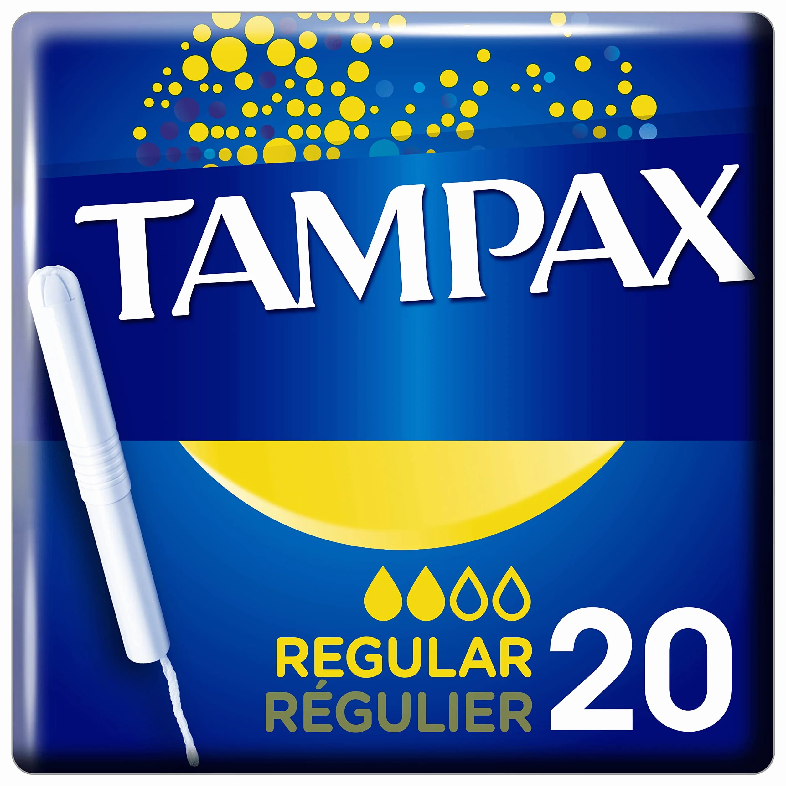 Tampax Regularne tampony z aplikatorem z tworzywa sztucznego, 20 sztuk, rozmiar normalny