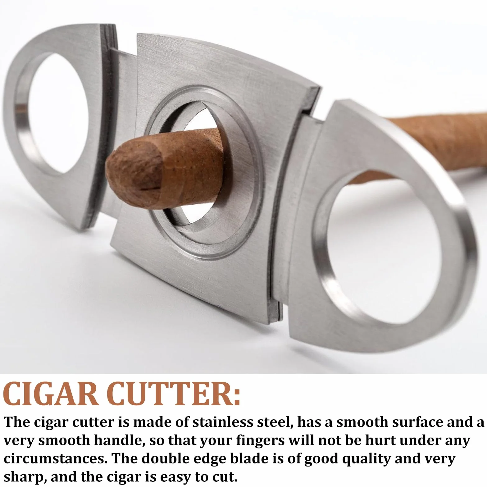 Skórzane etui na cygara 3 sztuki humidor z krajalnicą drewno cedrowe