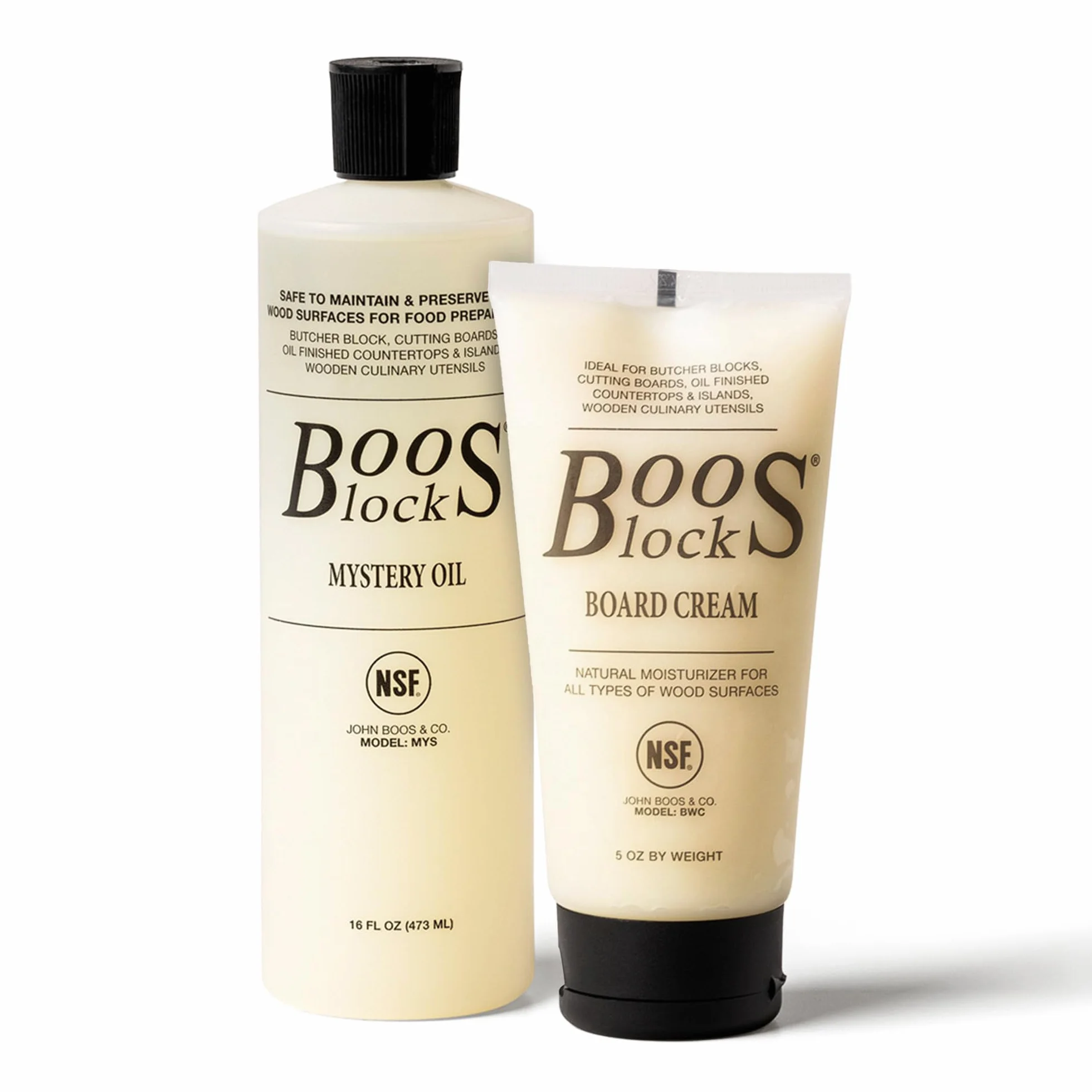 John Boos Mystery Oil olejek pielęgnacyjny do drewna 473 ml i krem Board Cream 148 ml