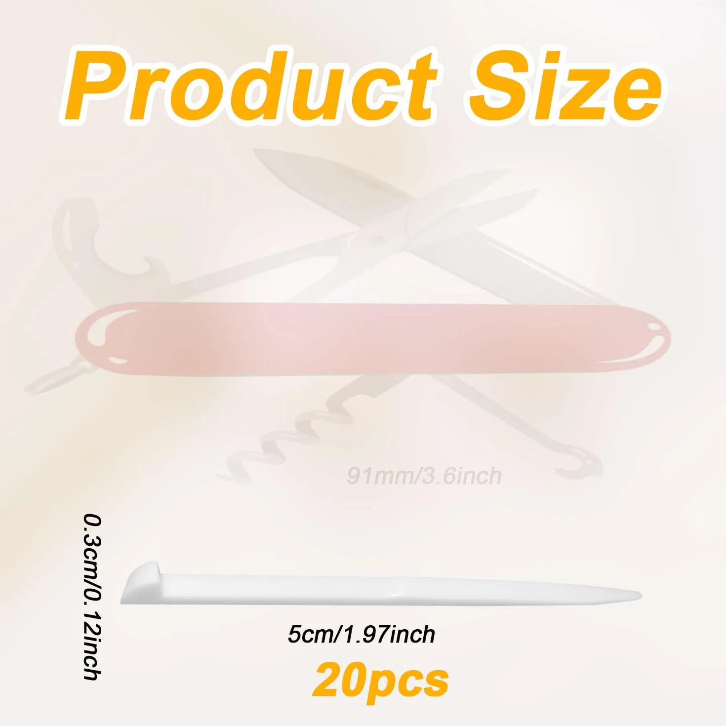 20szt Wykałaczki do Szwajcarskiego Scyzoryka 91mm 3 1/2" & 2", Części Zamienne Akcesoria Scyzoryka do Codziennego Użytku Czyszczenie Zębów