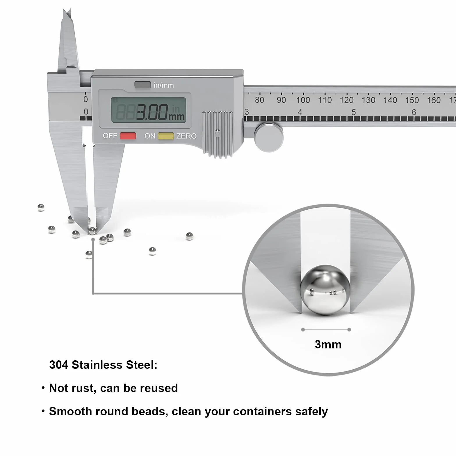 Koraliki do Czyszczenia ze Stali Nierdzewnej 1000 Sztuk, Wielokrotnego Użytku Kulki Czyszczące Butelki Karafki Wino