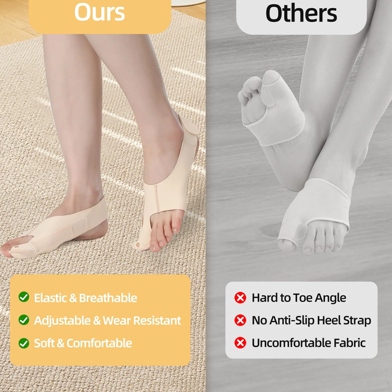 Ortopedyczna opaska korekcyjna na hallux valgus Bunion Sleeve rozmiar M na prawą stopę