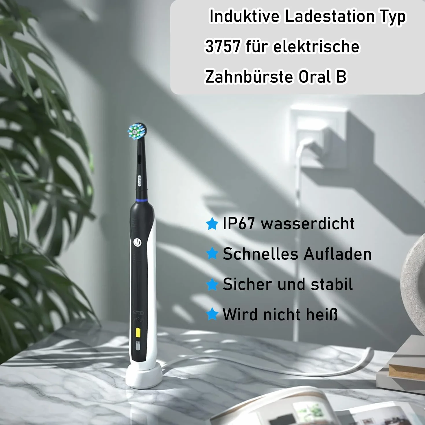 Ładowarka zastępcza 3757 do elektrycznej szczoteczki do zębów, przenośna USB do Genius Pro