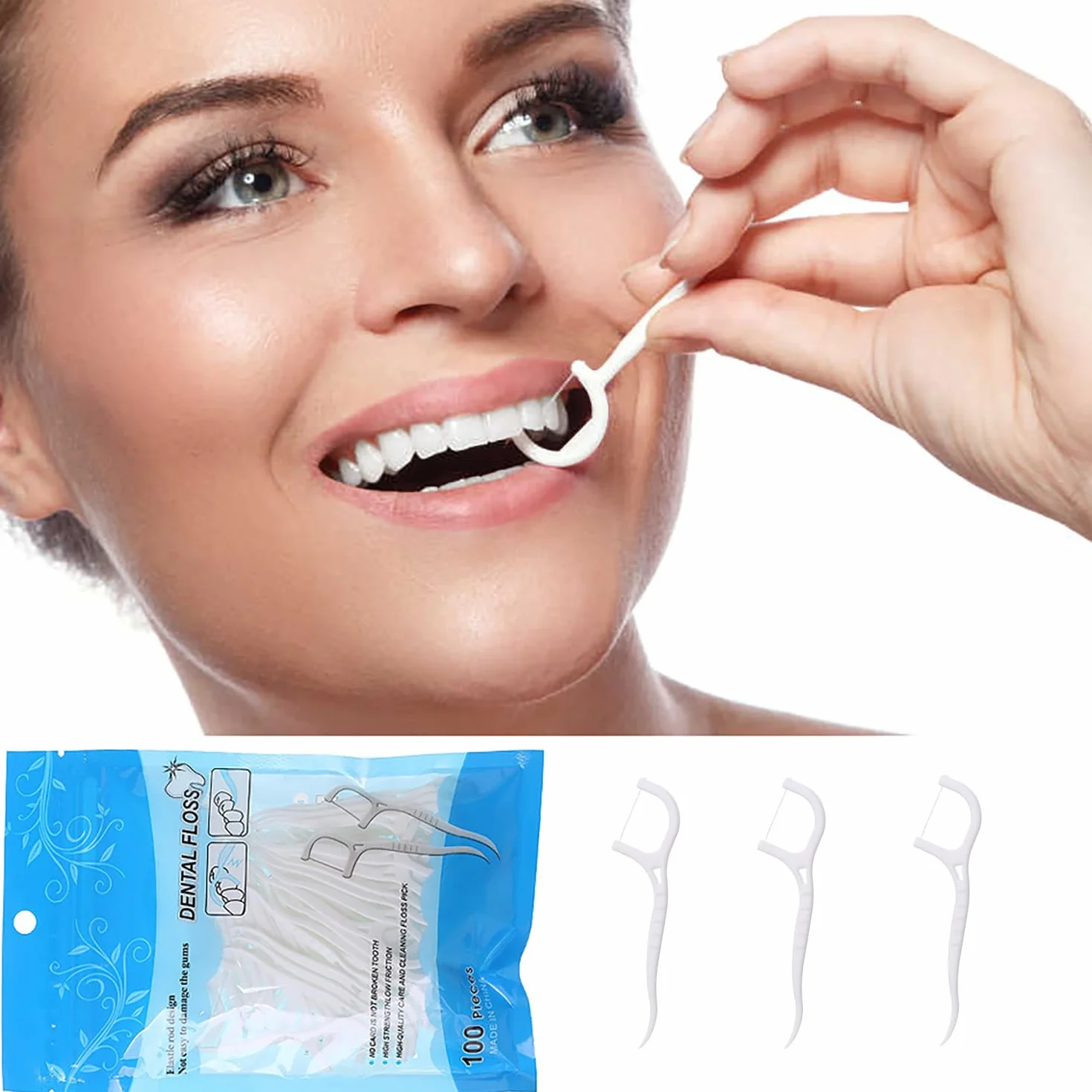 Środki do czyszczenia zębów z nicią dentystyczną, przenośne, do przestrzeni międzyzębowych