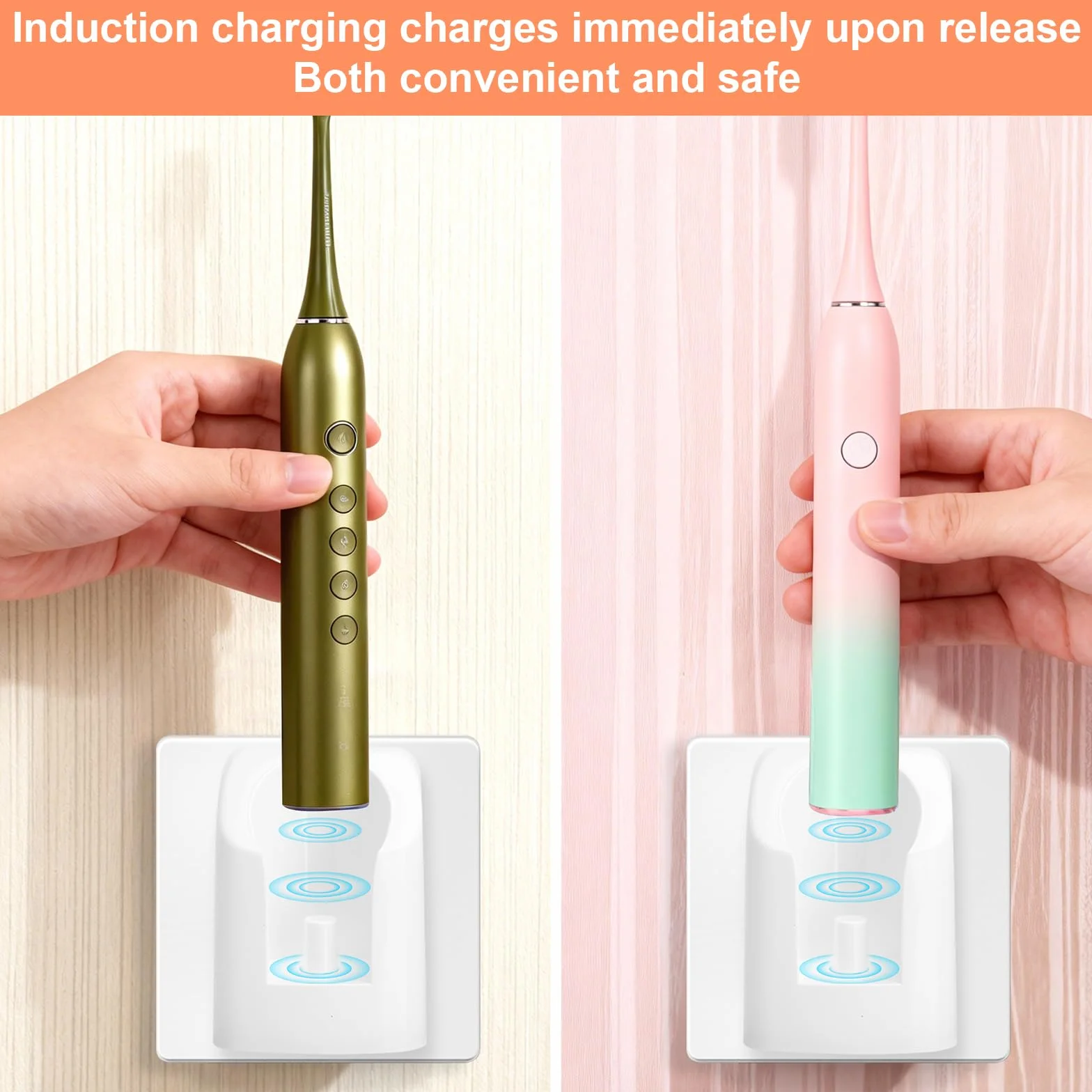 HENGBIRD Stacja ładująca do zębów Oral-B, bezprzewodowa ładowarka kompatybilna z Oral-B iO6, iO5, iO4, iO3, Pro 3500, Vitality, Genius X, adapter ścienny EU
