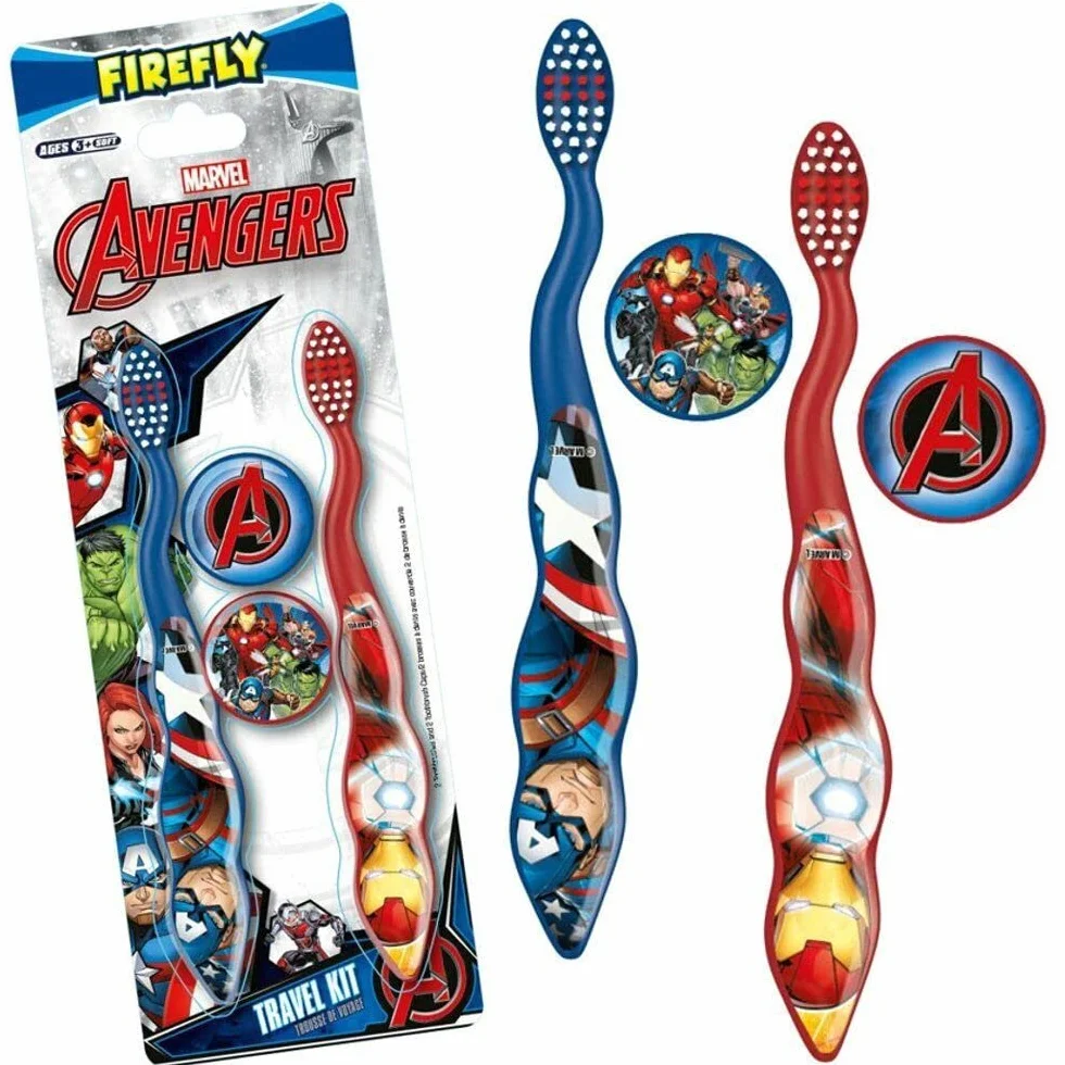 Marvel Avengers zestaw podróżny do zębów dla chłopców, do pielęgnacji jamy ustnej, 2 sztuki, 40 g