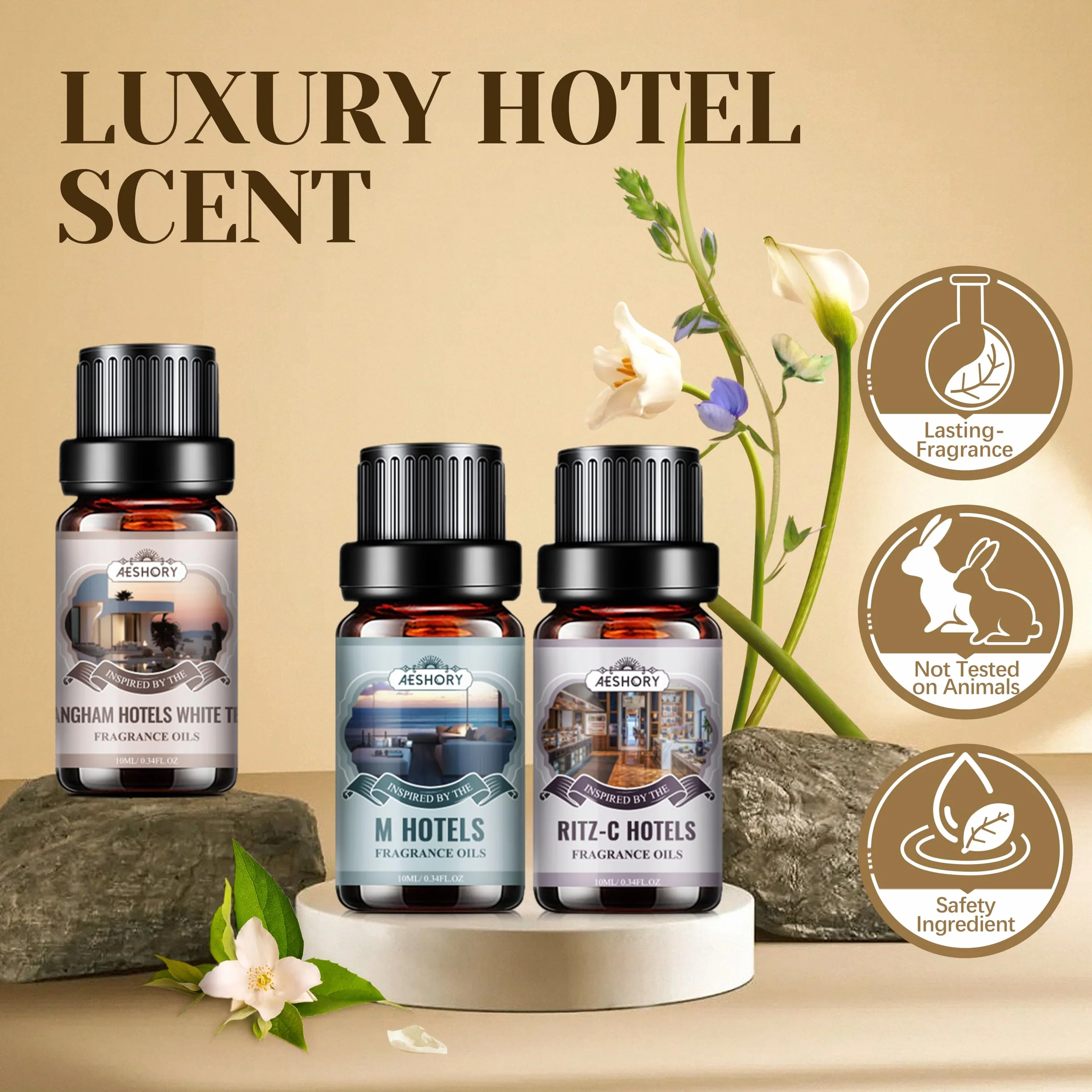 Aeshory Zestaw Olejków Eterycznych 6 x 10ml Do Dyfuzora Nawilżacza Powietrza
