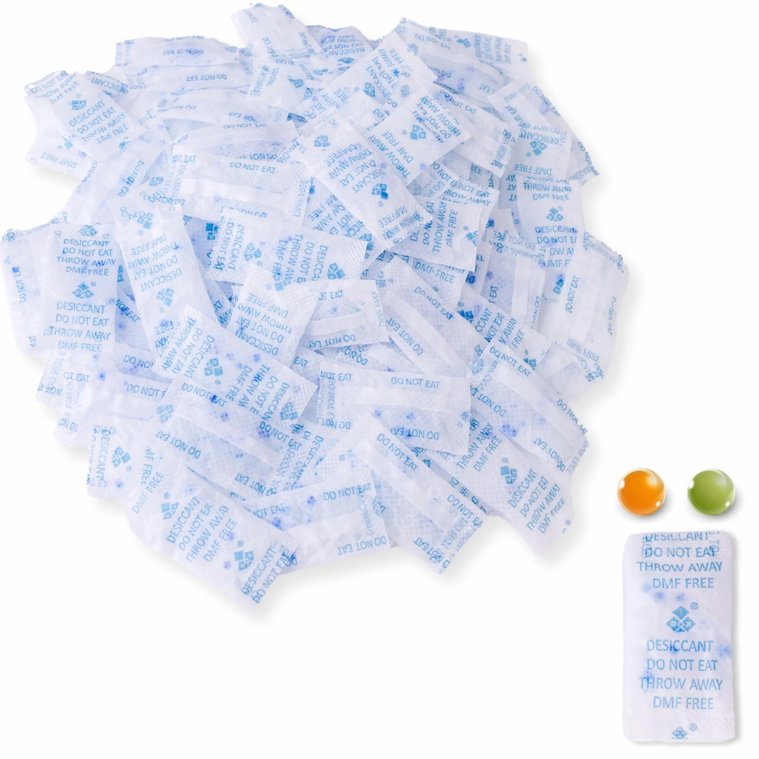 Lens-Aid Pochłaniacz Wilgoci 1 g x 100 – Żel Krzemionkowy | Saszetki silica gel z kolorowym wskaźnikiem, do elektroniki, aparatów, filamentu 3D, szaf, butów i dokumentów