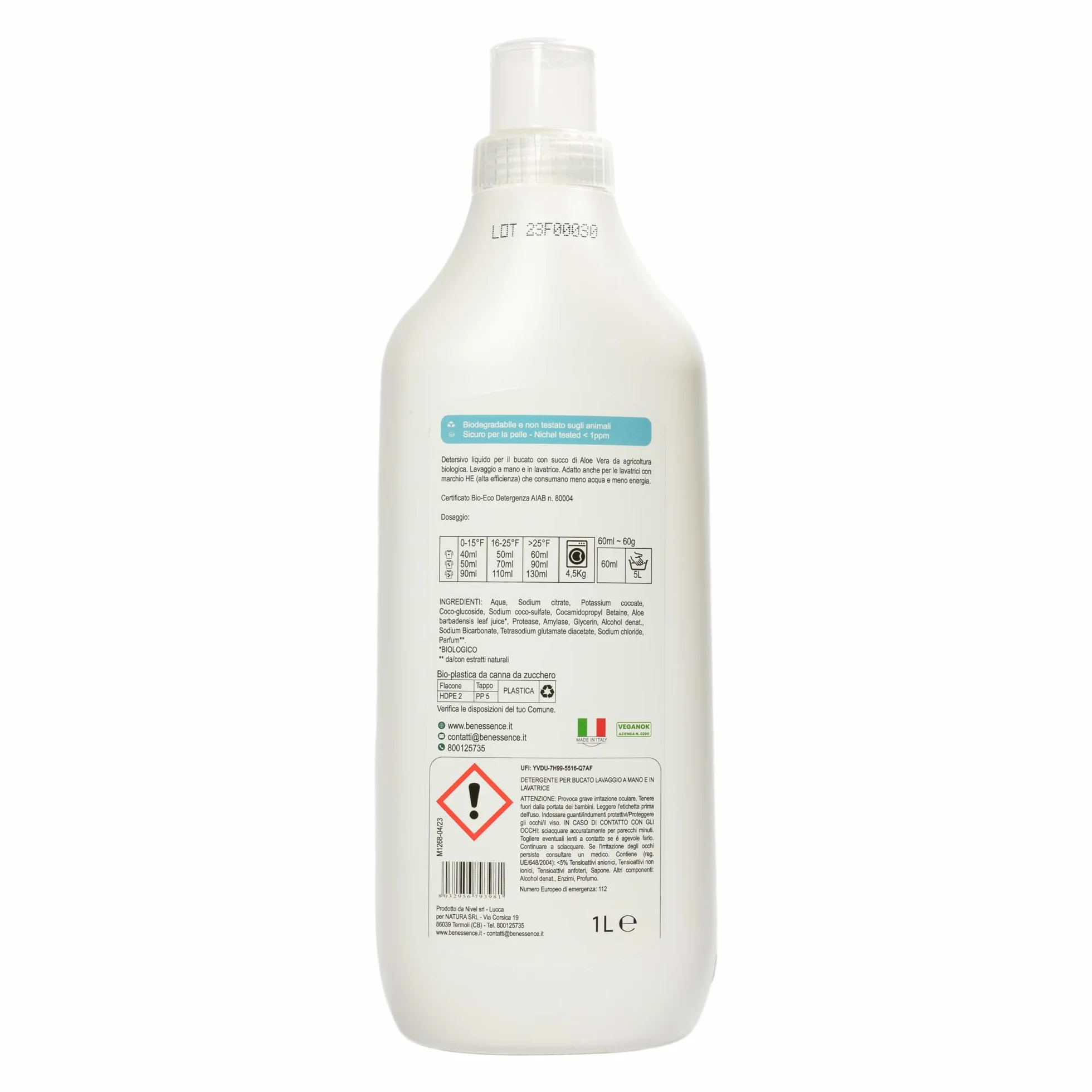 Ekologiczny środek piorący z aloesem Bio – 1 l
