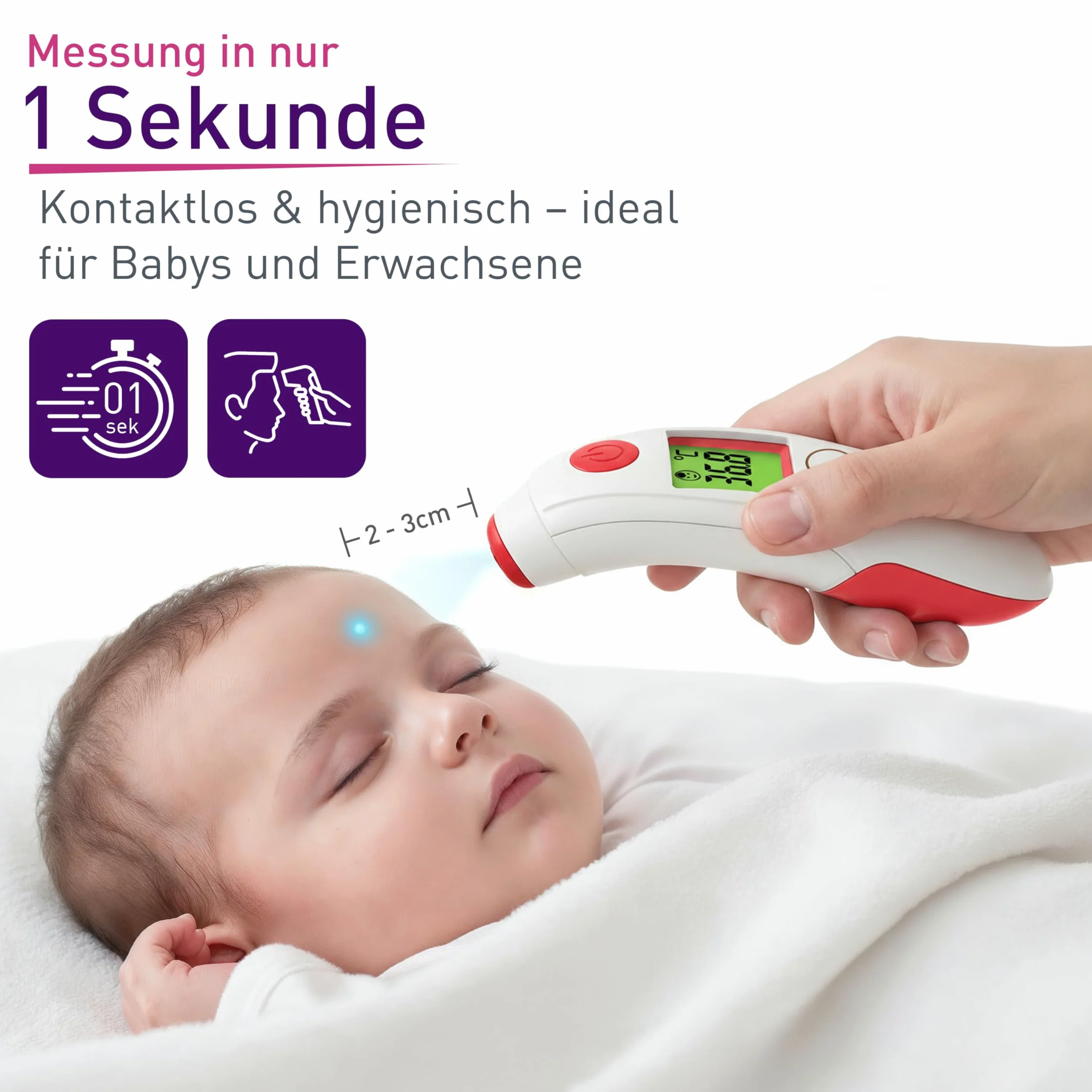 Cyfrowy termometr na podczerwień SC 8360 NFC Top Speed Night z alarmem gorączki i pamięcią danych przez aplikację