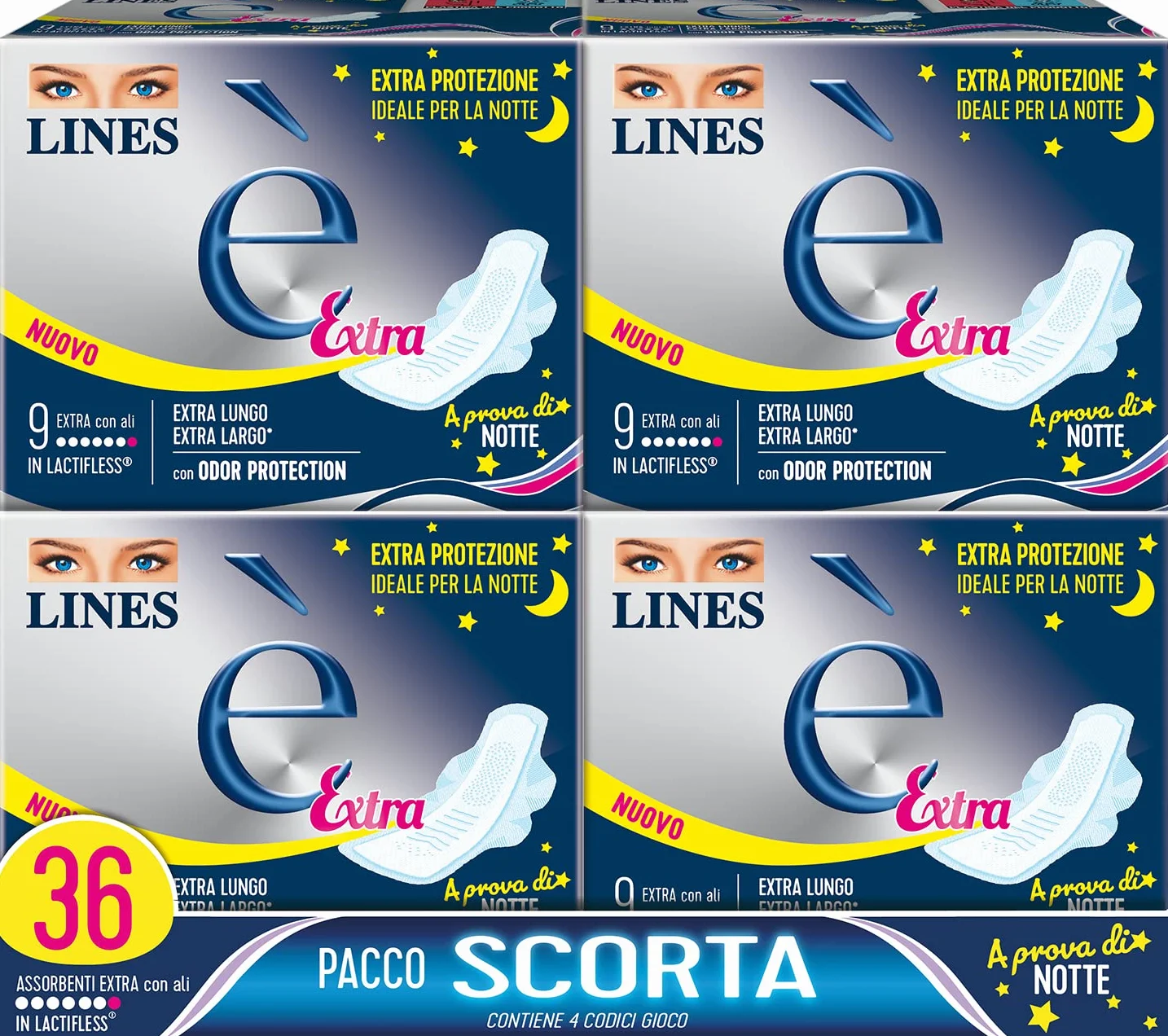 Lactifless Lines Ekstra Bezbolesne Skrzydła 36 sztuk
