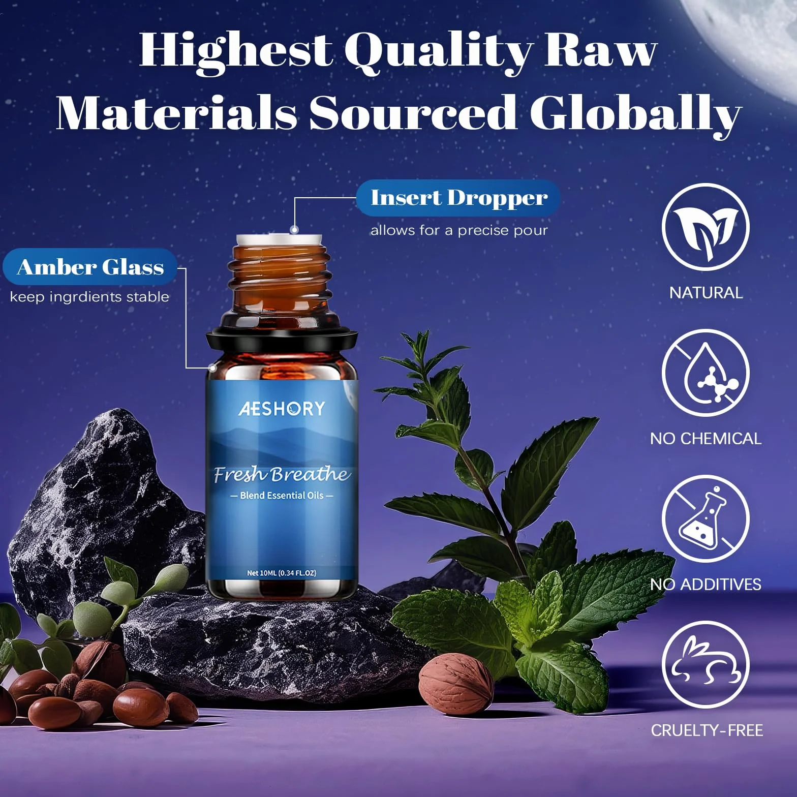 Aeshory 6 x 10ml Zestaw Olejków Eterycznych Na Sen Do Dyfuzorów Domowych, Aromaterapia – Świeży Oddech, Ulga W Stresie, Koniec Z Chrapaniem, Koniec Z Bezsennością, Słodkie Sny, Dobry Sen